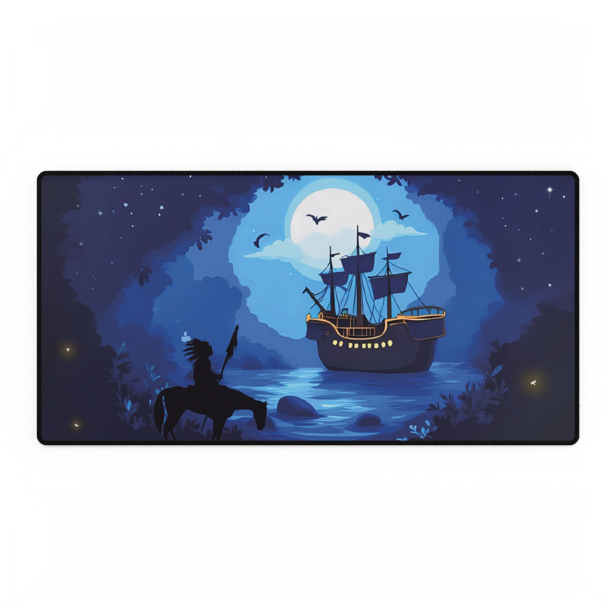 Desk Mats Moonlit Voyage