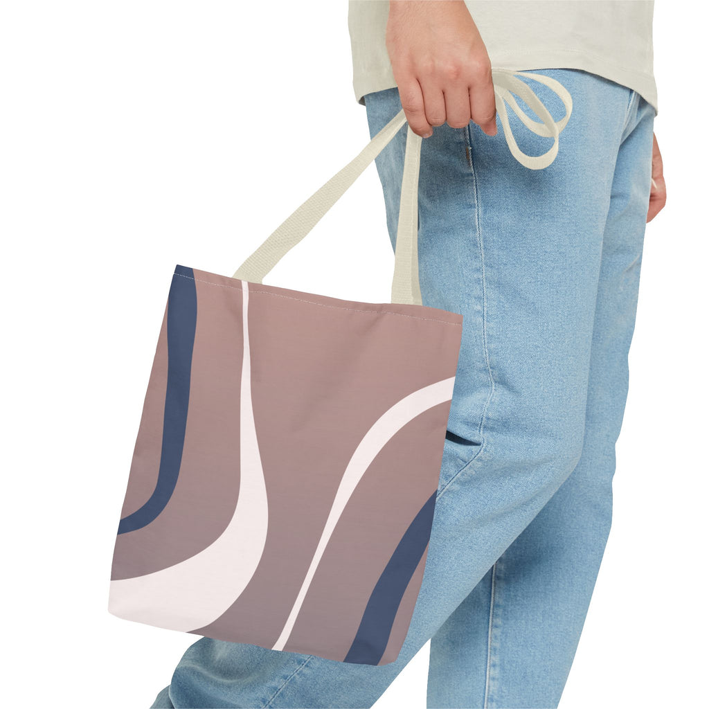 Desert Flow Abstract Tote Bag, Southwest Vibes Shoulder Bag, Desert Landscape Tote, Boho Chic Carryall, Cactus Print Market Bag, Nature