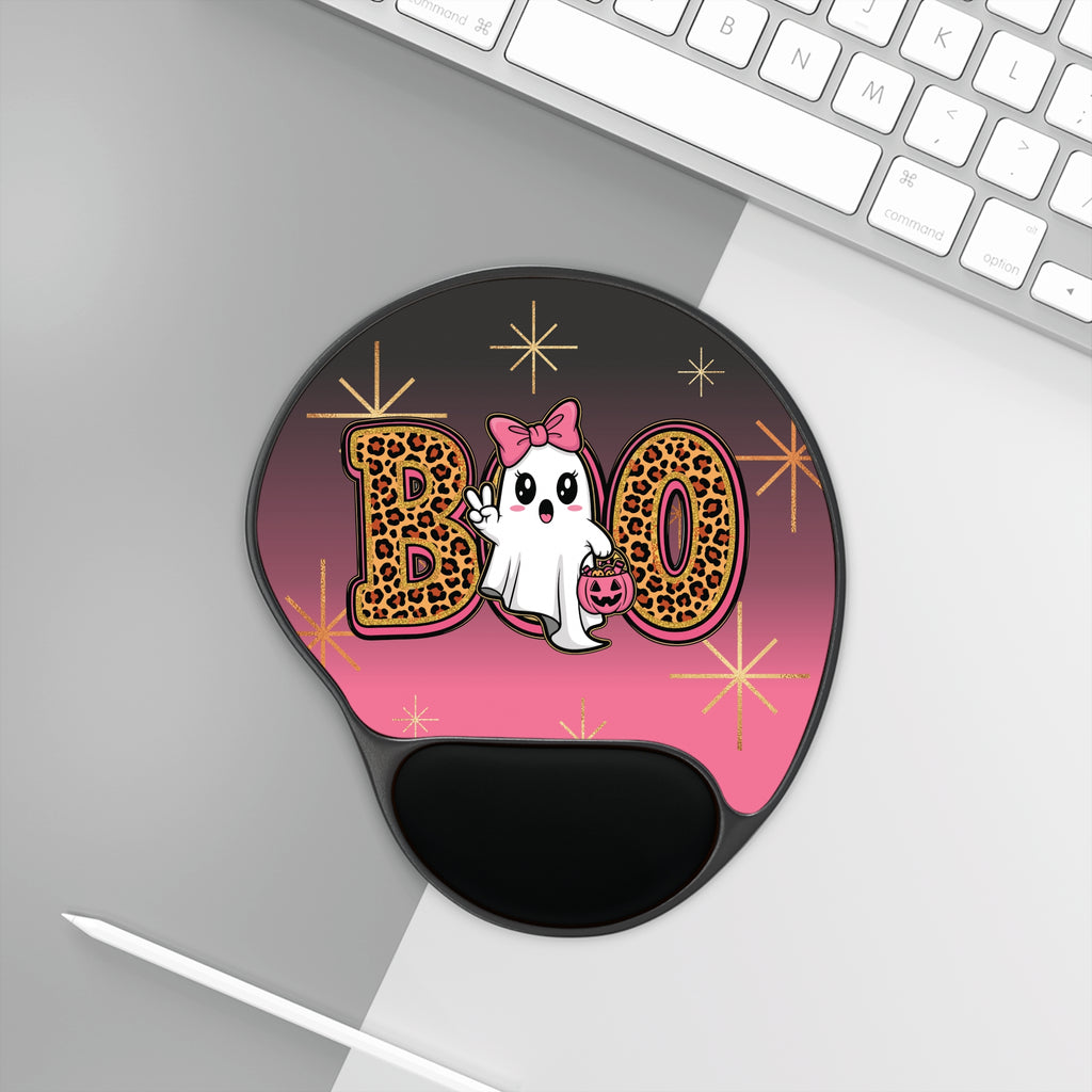 Mouse Pad, Cute Pink Fabulous Ghost Boo Design