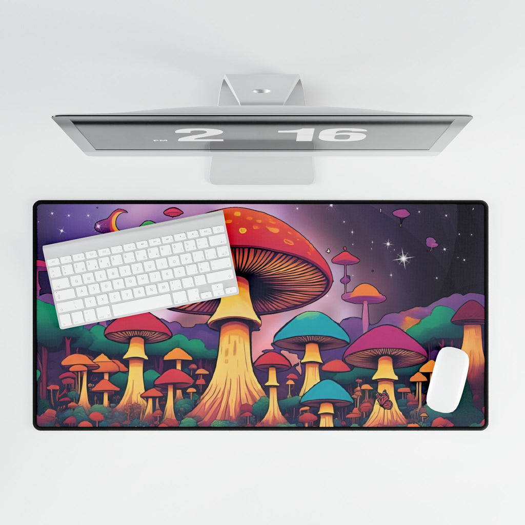 Desk Mats - Cosmic Mushroom Forest