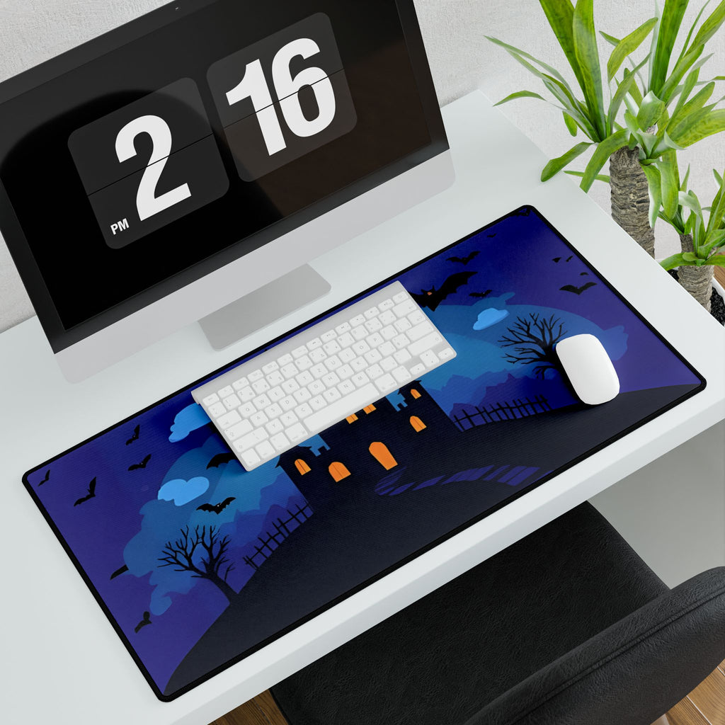 Desk Mat - Spooky Haunted Castle Halloween Night