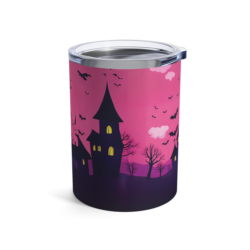 Tumbler 10oz - Pink Haunted House Design