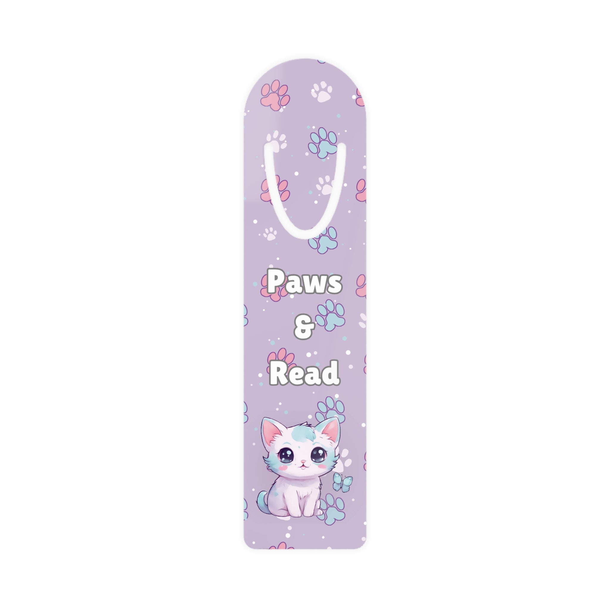Bookmark, Paws and read design, Cat lover gift, Bookworm gift, Book lover gift, Reading gift, Cute bookmark