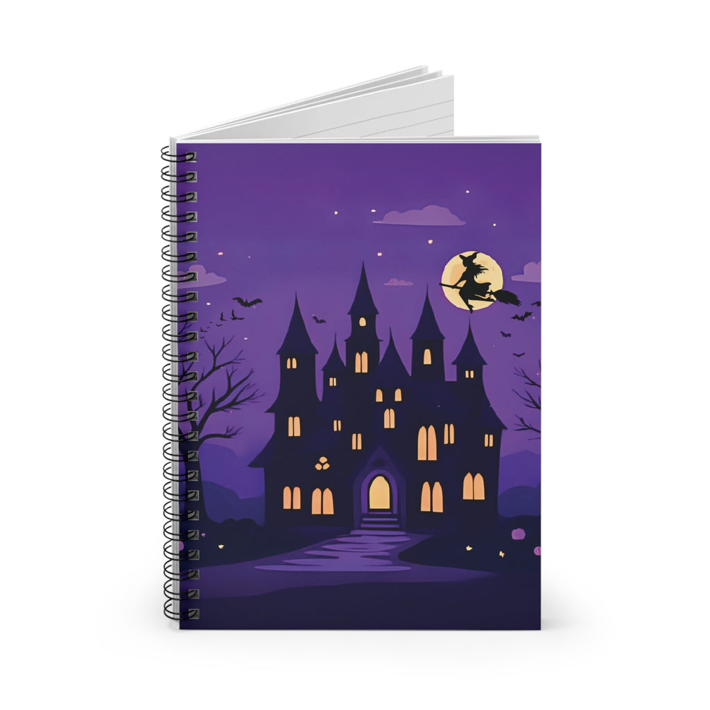 Spiral Notebook - Haunted Mansion Glow, Ghostly Stationery, Halloween Journal, Spooky Diary, Creepy Notebook, Paranormal Writing Pad