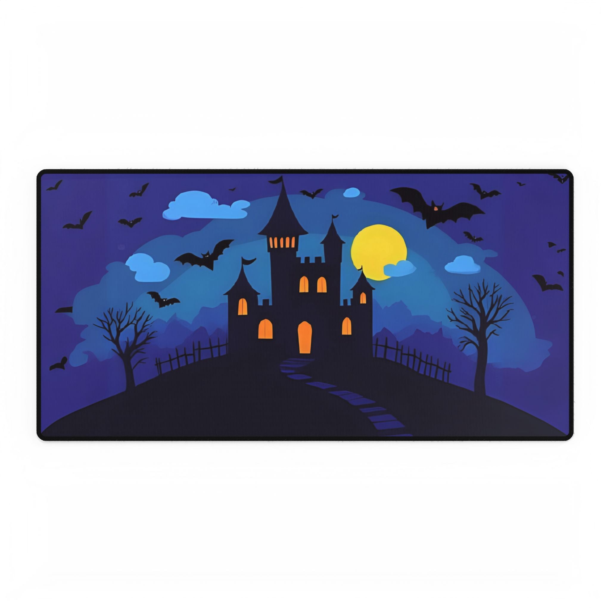 Desk Mat - Spooky Haunted Castle Halloween Night