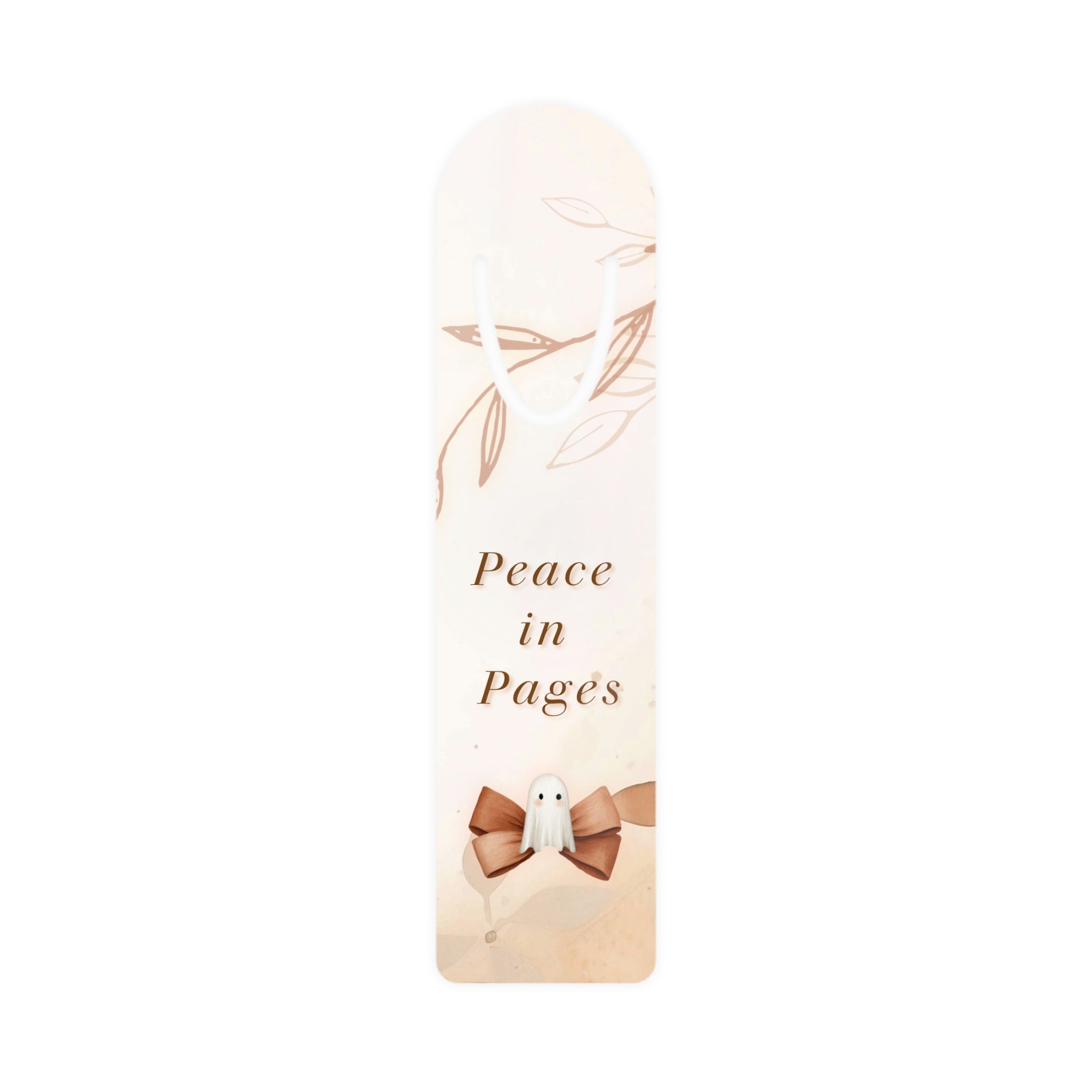 Bookmark, Peace in pages, autumn ghost.