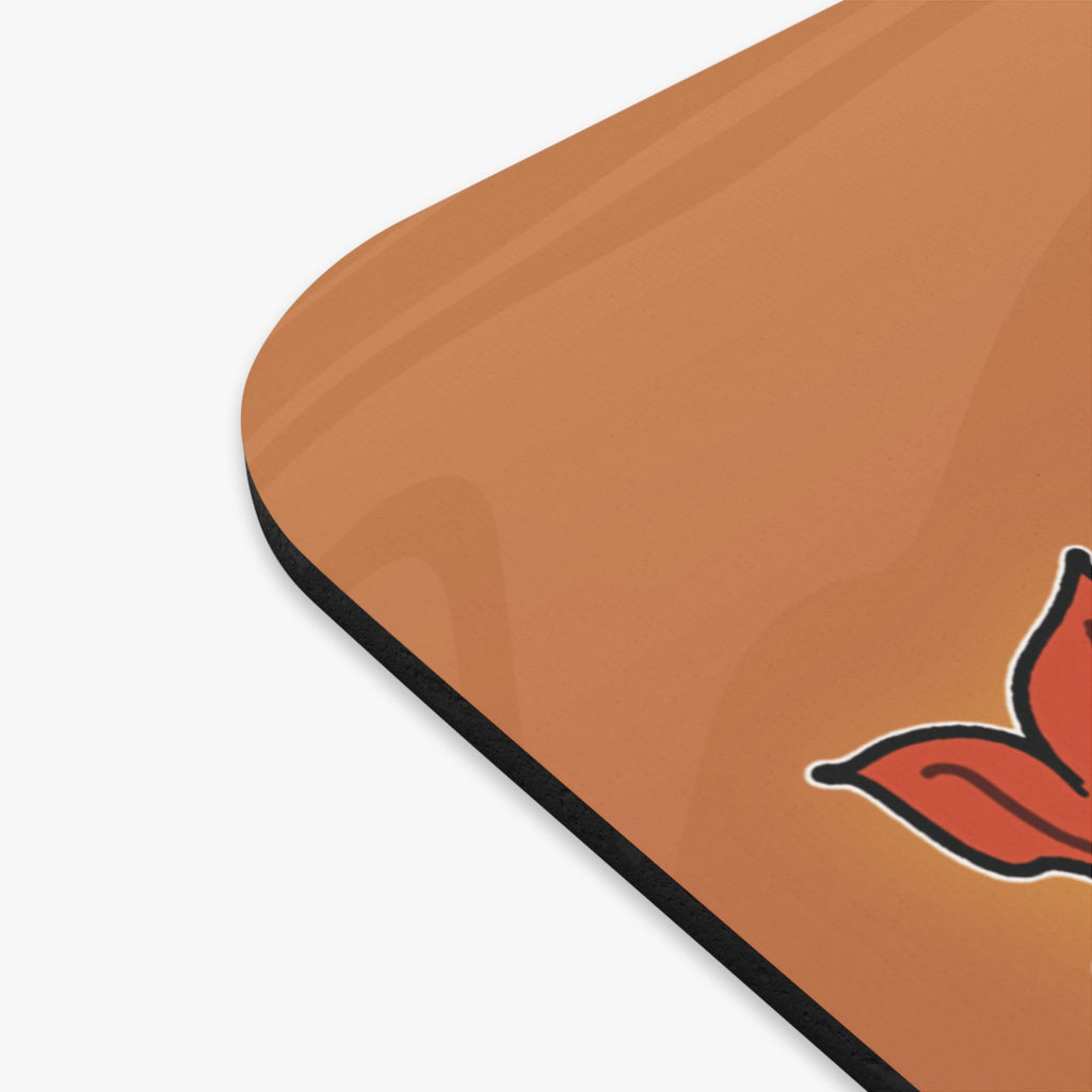 Rectangle Mouse Pad - Autumn Cozy Fox, Fall Desk Accessories