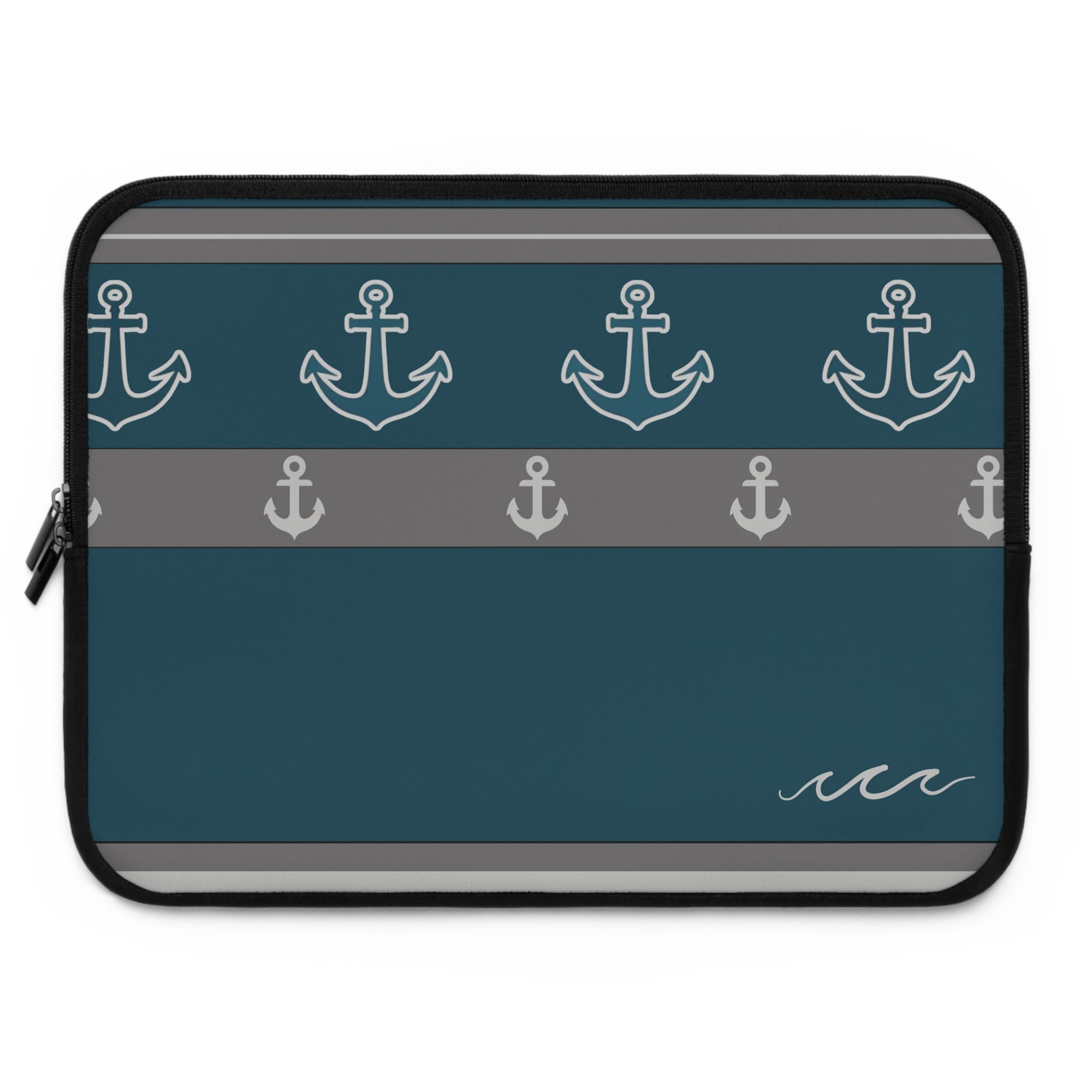 Anchor Laptop Sleeve, Nautical Tech Cover, Protective Computer Case, Coastal Theme Tablet Pouch, Sailor Gift, Ocean Lover Accessories