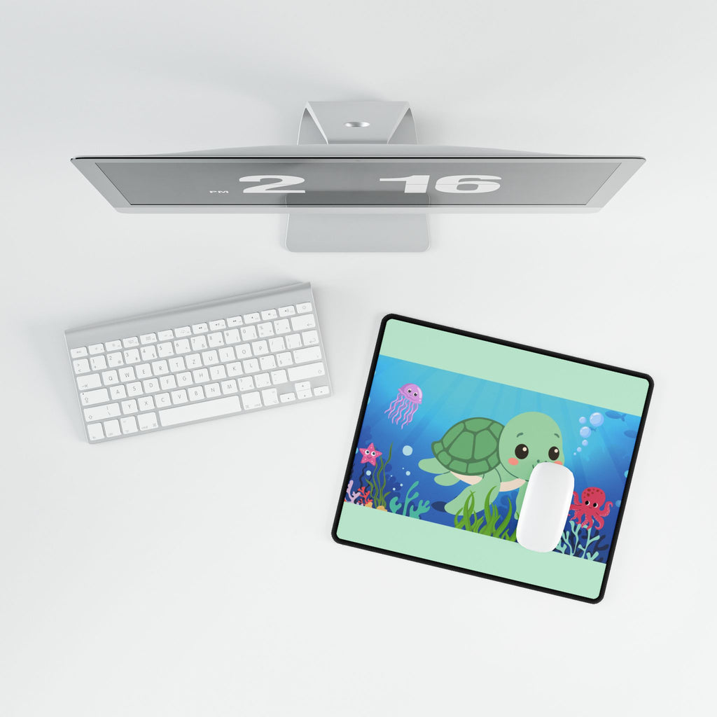 Desk Mats - Cute Sea Turtle & Ocean Friends