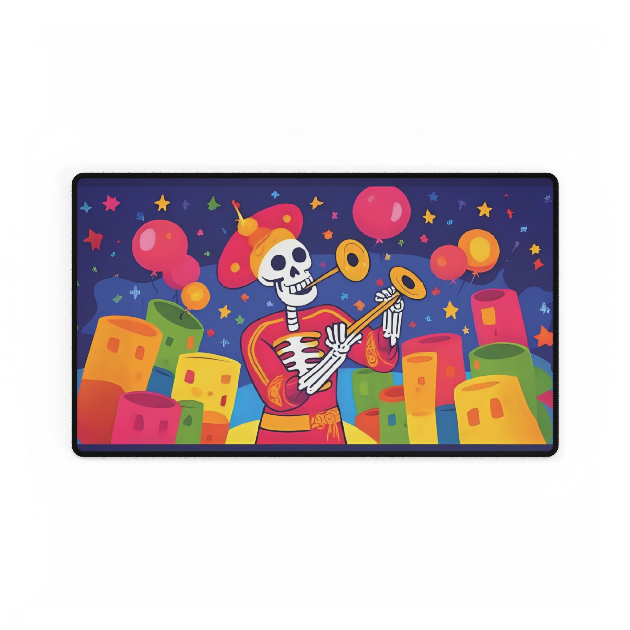 Skeleton Trumpet Desk Mat