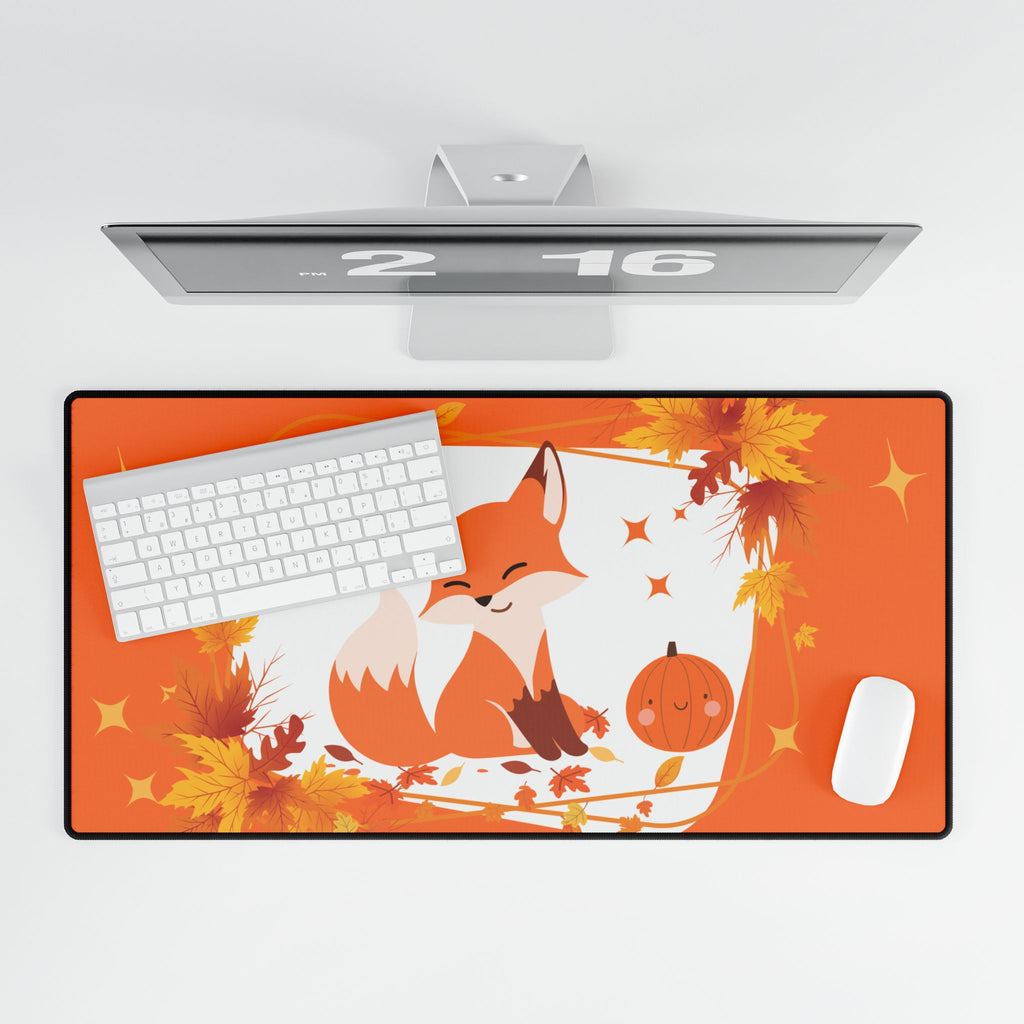 Desk Mat Autumn Fox & Pumpkin 🦊🍁🎃