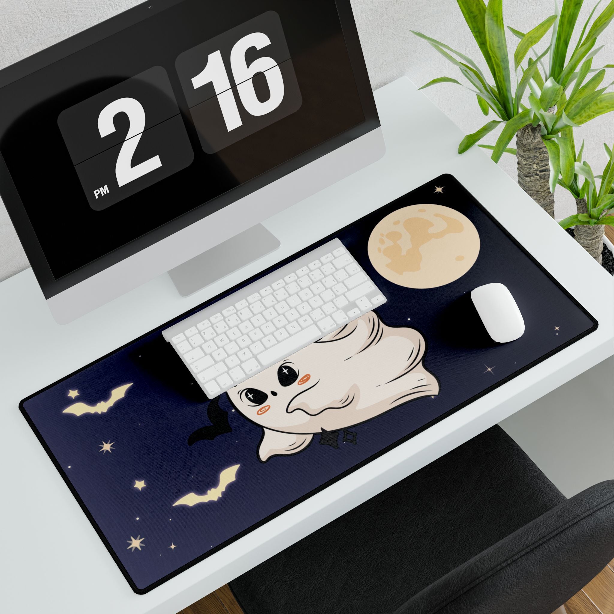 Ghost Cat Desk Mat