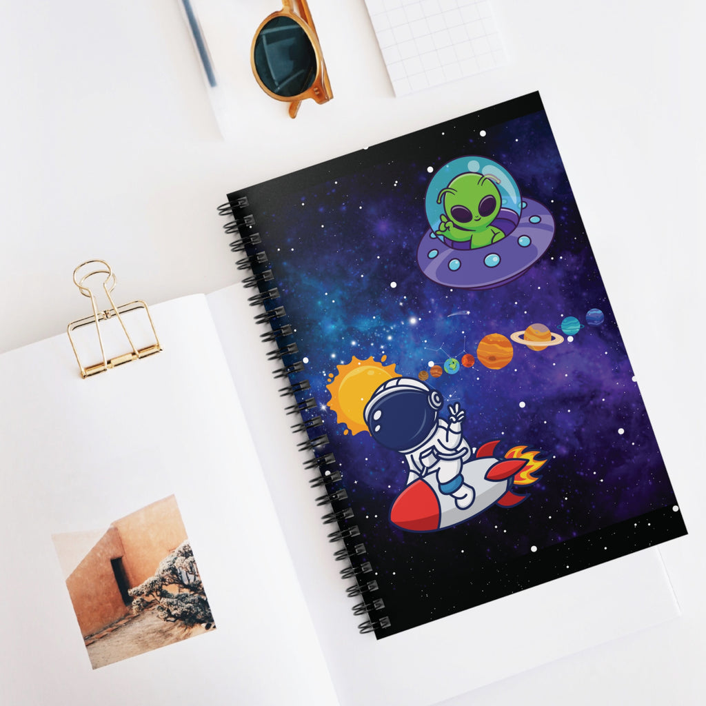 Notebook - Astronaut & Alien Space Adventure Solar System