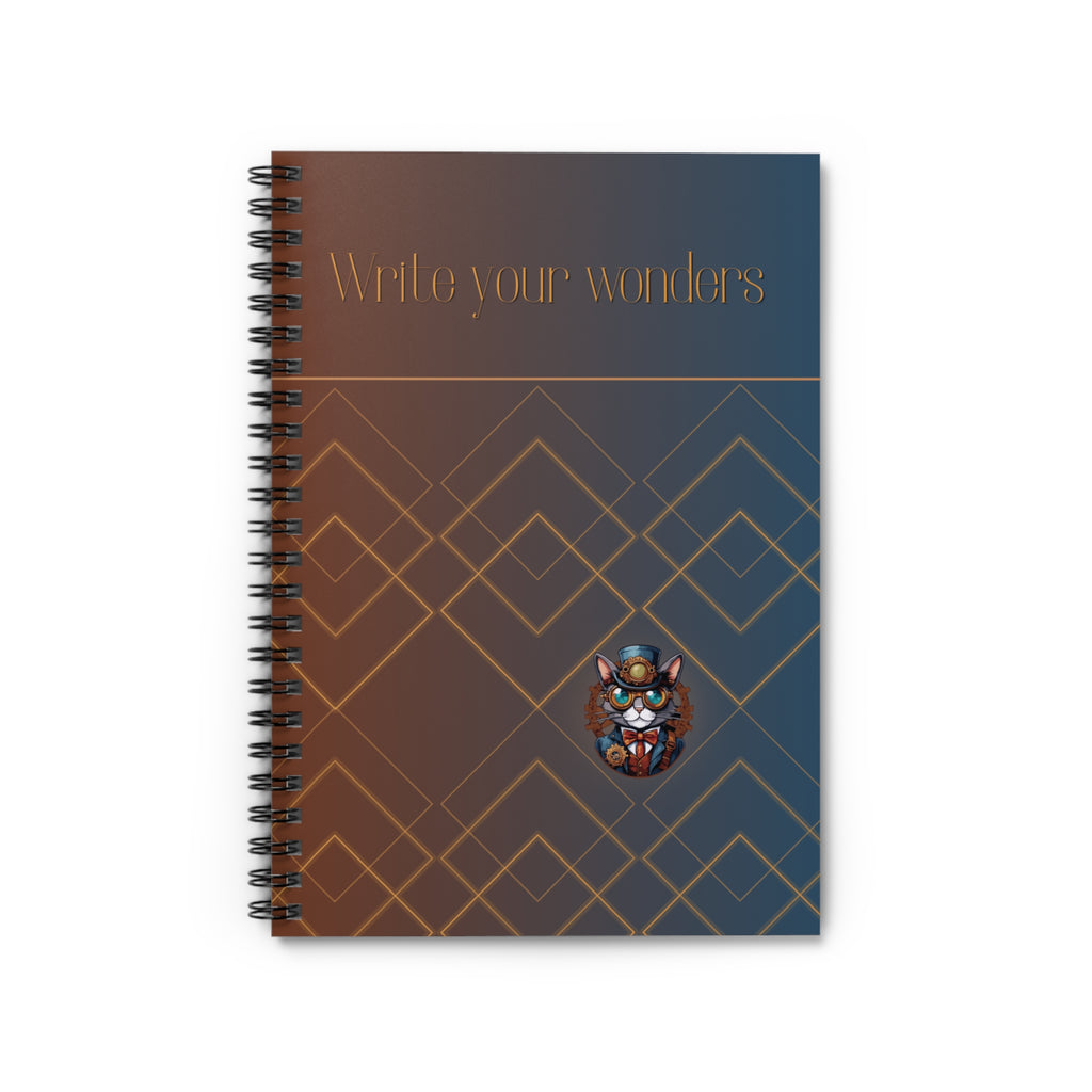 Spiral Notebook - Write Your Wonders, Journal, Diary, Blank Pages, Stationery, Writing Gift
