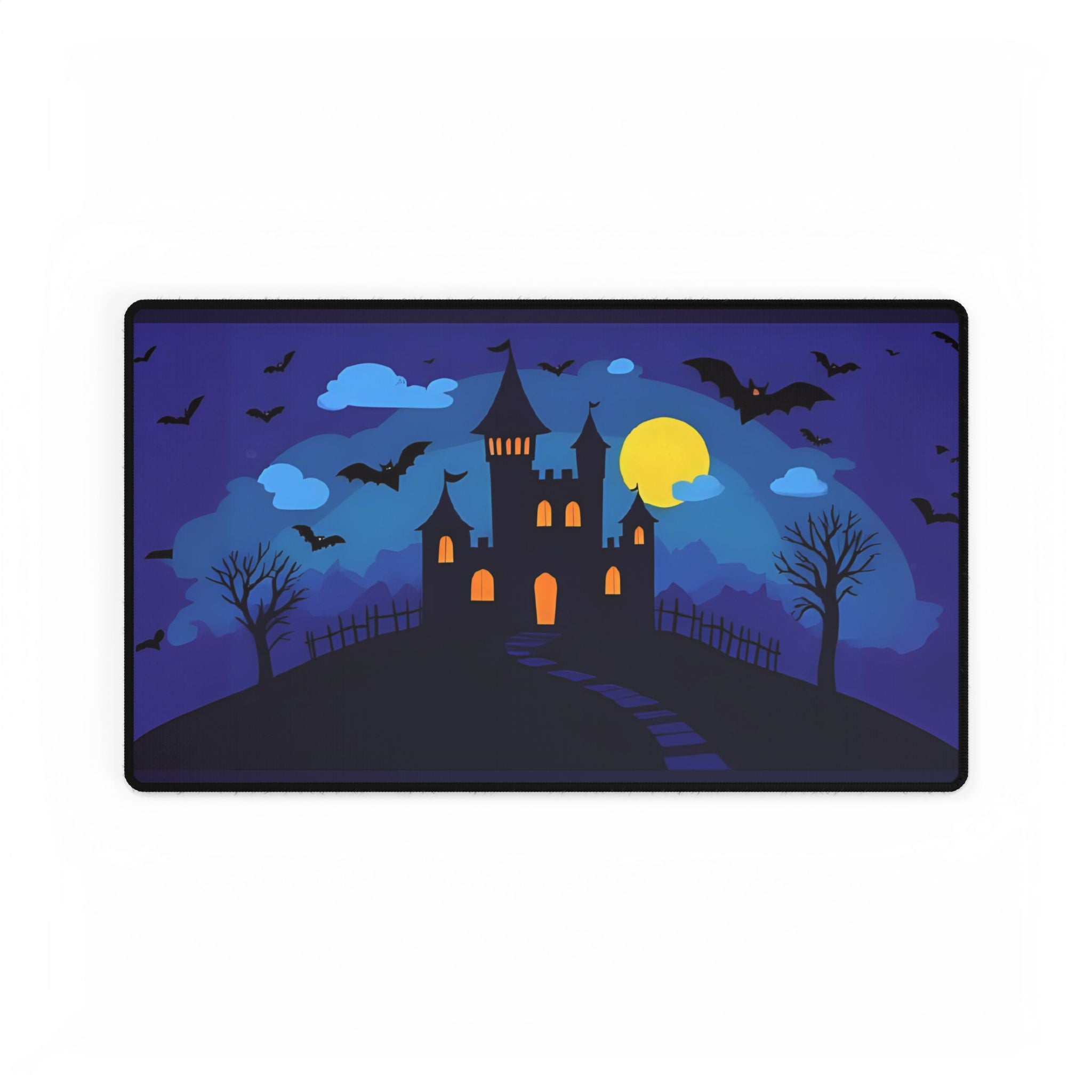 Desk Mat - Spooky Haunted Castle Halloween Night