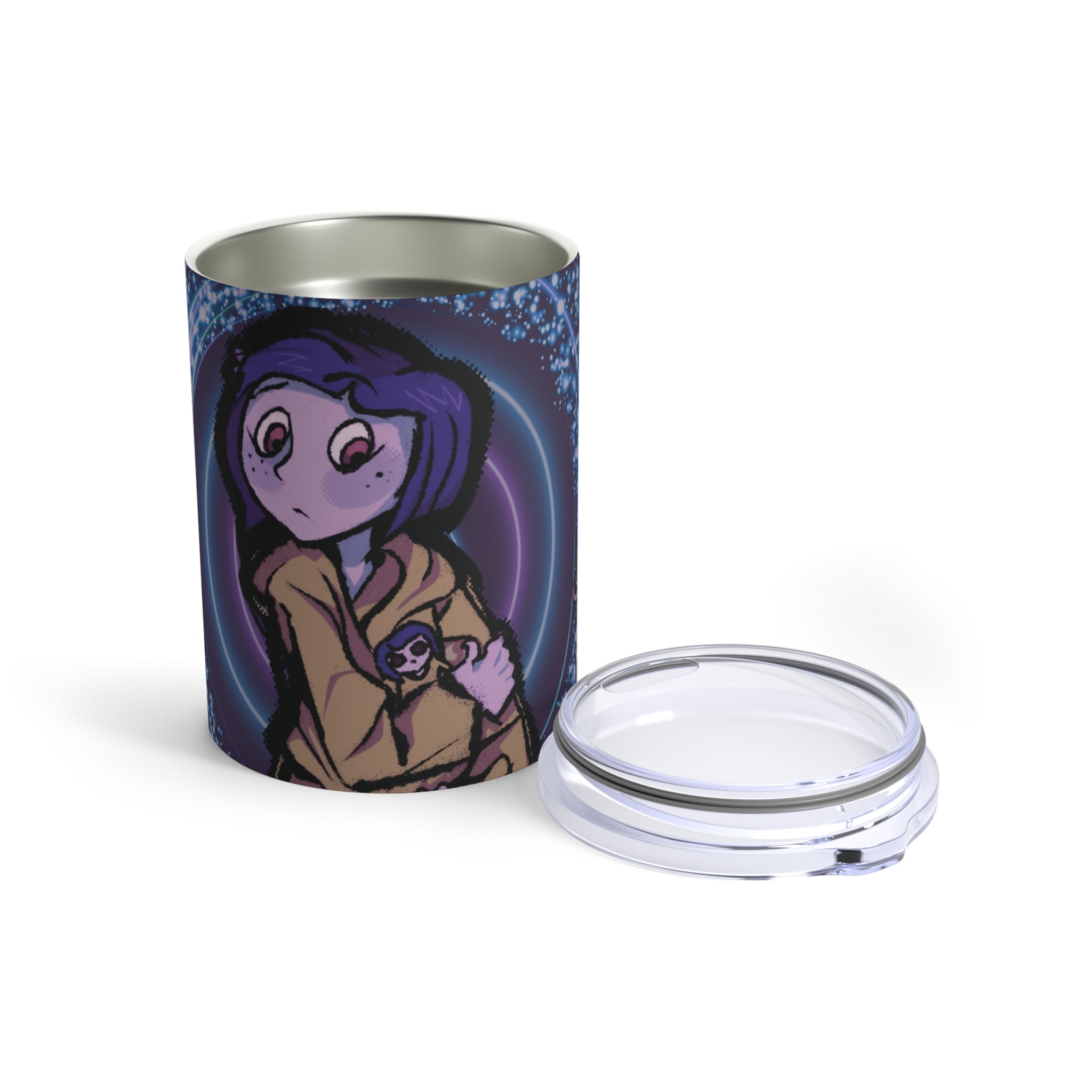 Tumbler 10oz Coraline-Inspired Mug - Unique Drinkware for Fans of the Spooky and Eccentric