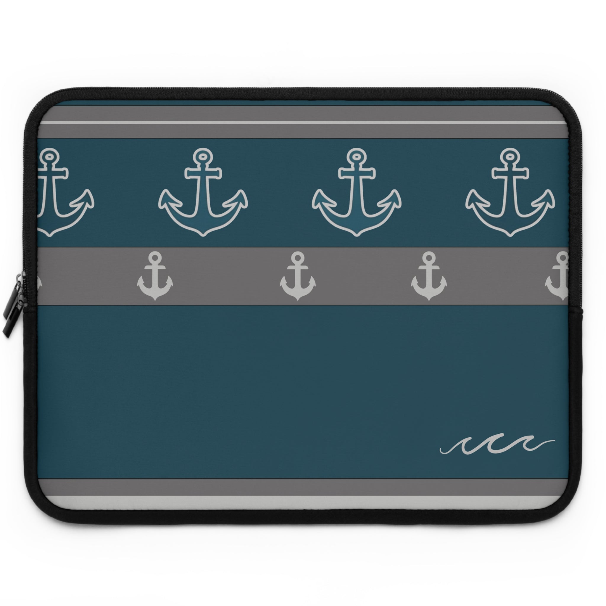 Anchor Laptop Sleeve, Nautical Tech Cover, Protective Computer Case, Coastal Theme Tablet Pouch, Sailor Gift, Ocean Lover Accessories