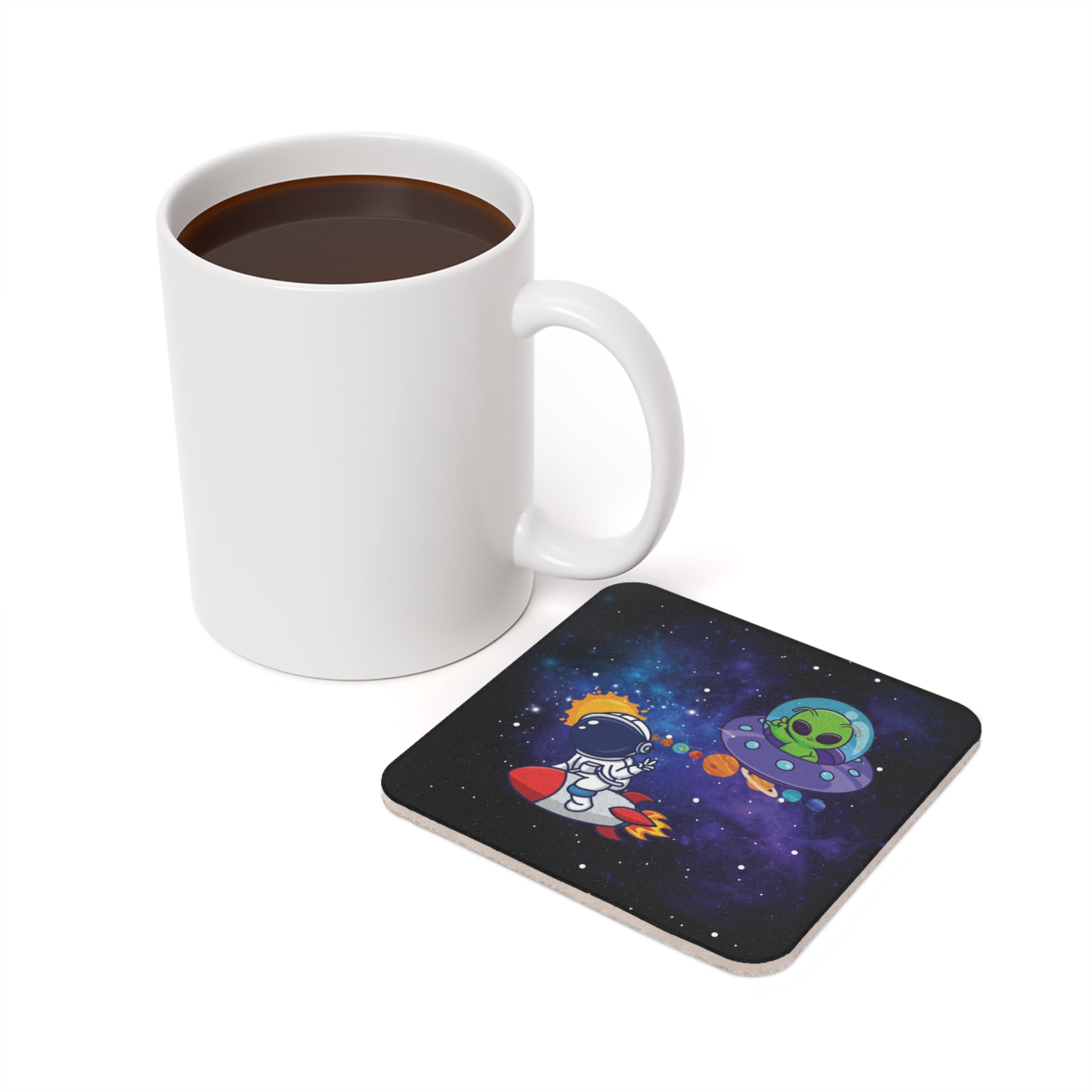 Coaster Set - Astronaut & Alien Space Adventure Solar System