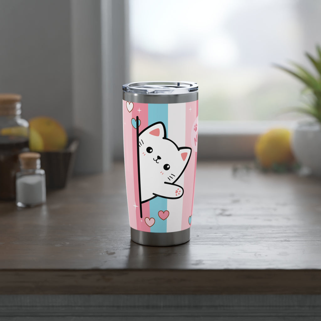 Peekaboo Kitty Travel Tumbler – Cute Cat Cup for Coffee & Tea Lovers (20oz)