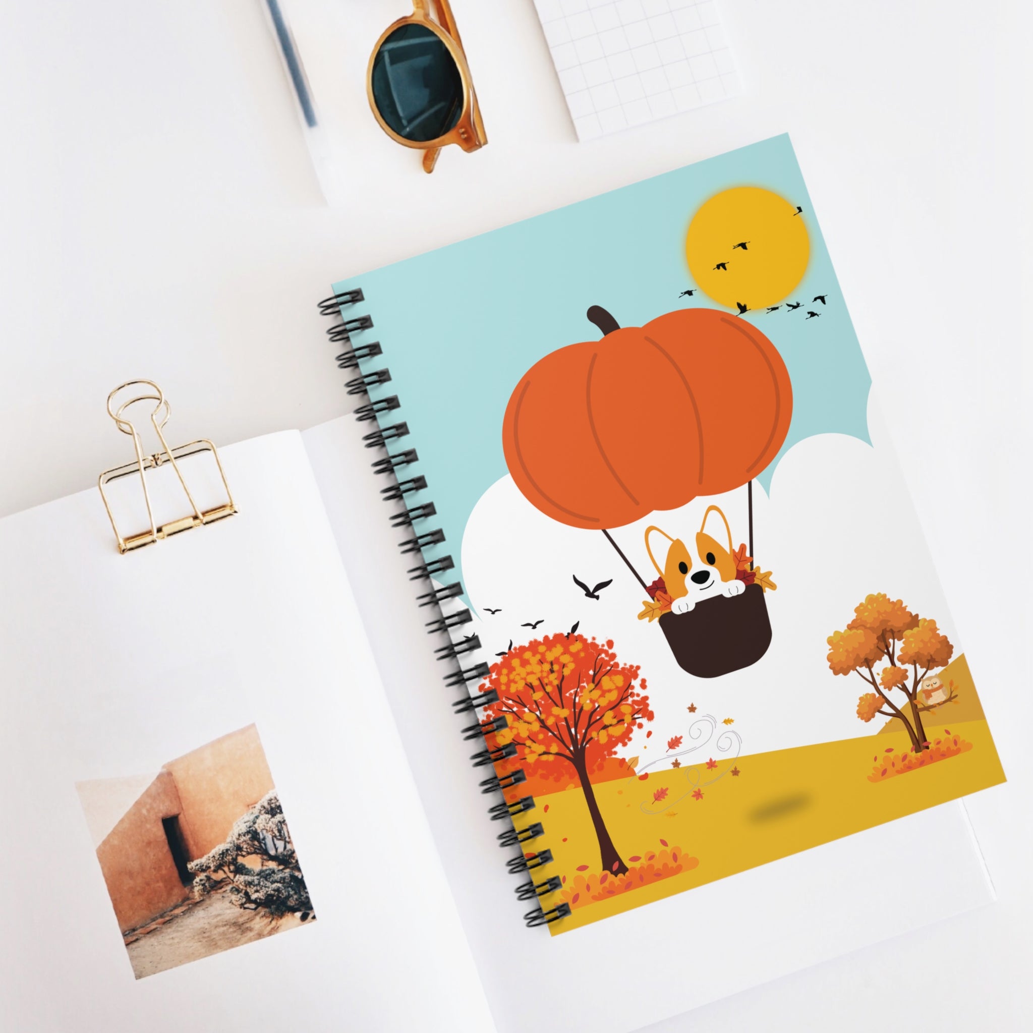 Spiral Notebook - Pumpkin Balloon Ride