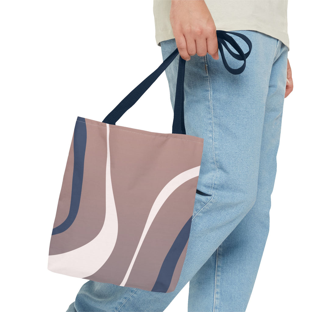 Desert Flow Abstract Tote Bag, Southwest Vibes Shoulder Bag, Desert Landscape Tote, Boho Chic Carryall, Cactus Print Market Bag, Nature