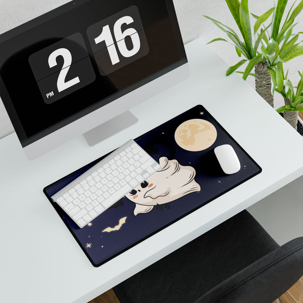 Ghost Cat Desk Mat