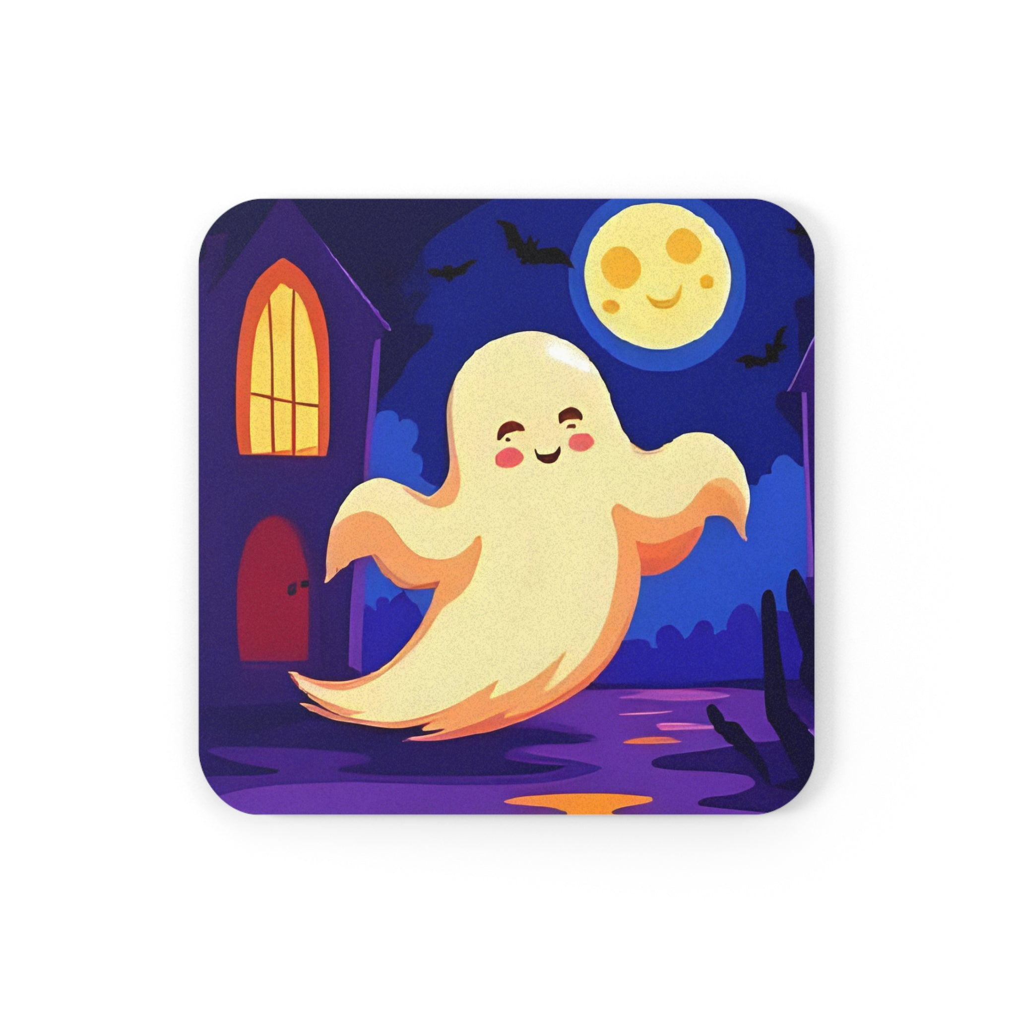 Coaster Set - Friendly Ghost Halloween Decor