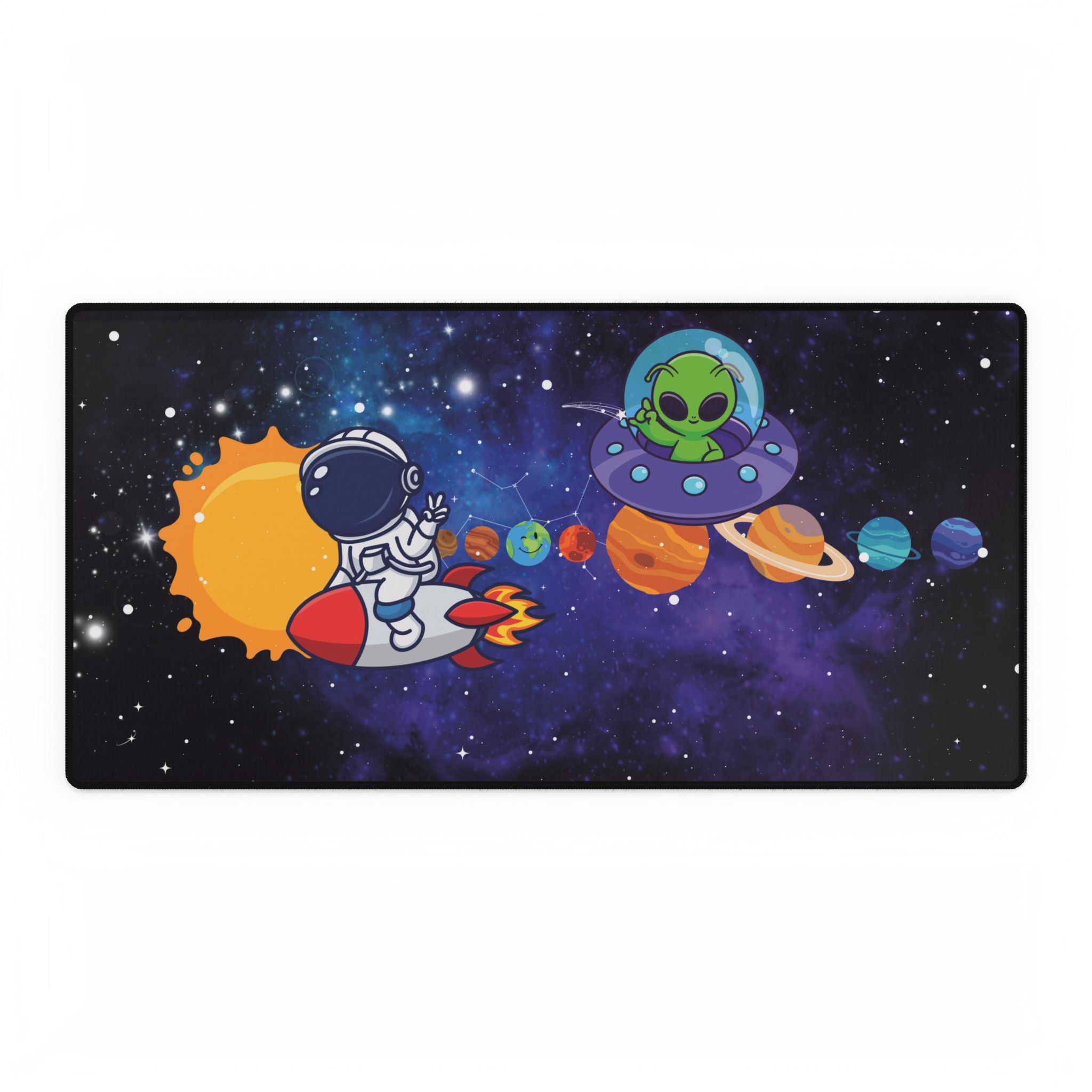 Desk Mats - Astronaut & Alien Space Adventure Solar System