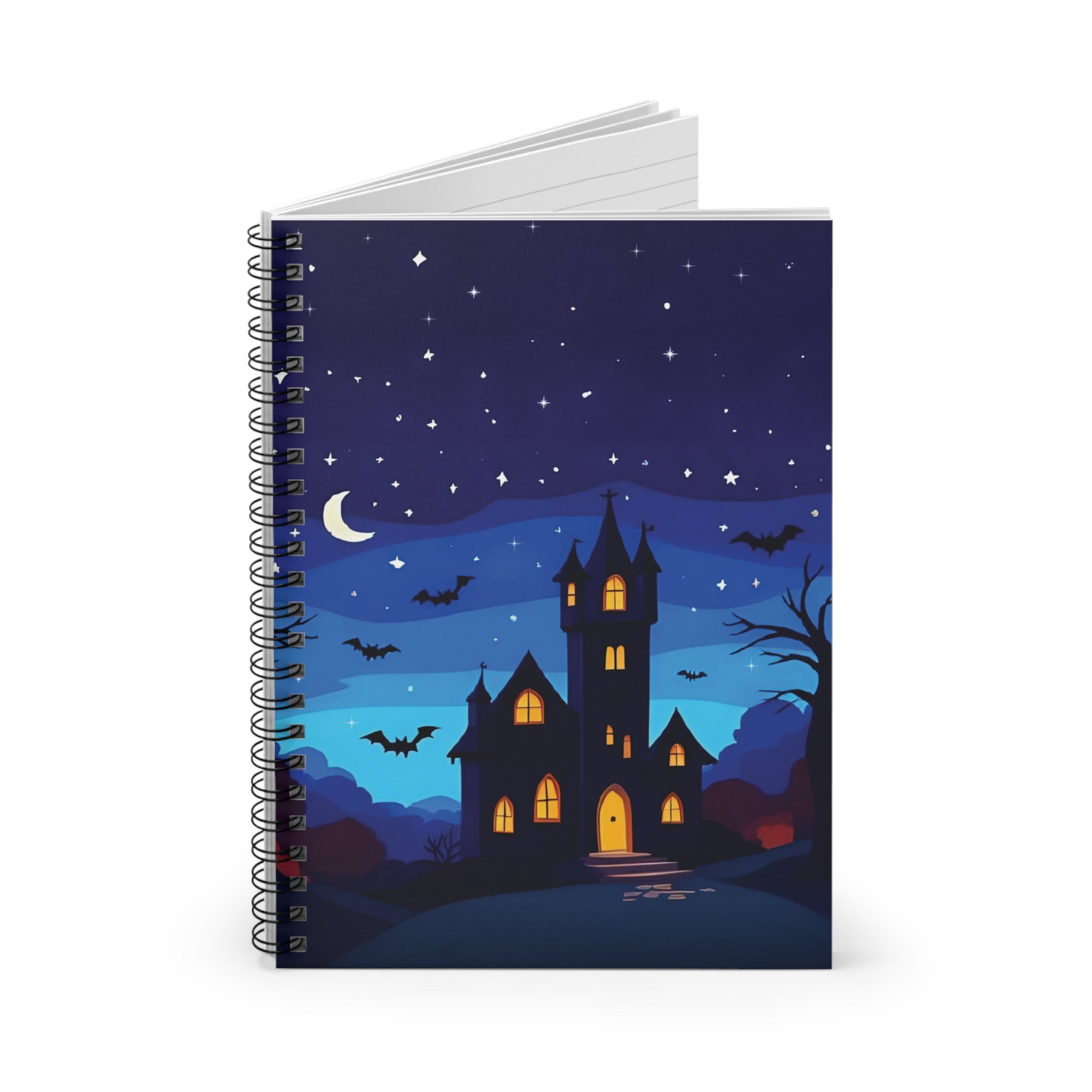 Spiral Notebook - Haunted Castle Under the Stars