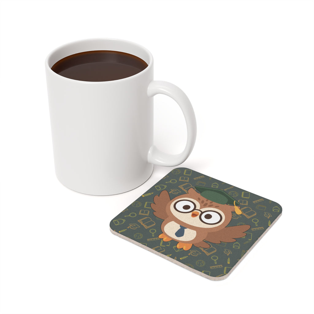 Coaster Set, Wise Owl Teacher Cozy Classroom Decor, Back to School Gift, Teacher Gift, School Decor, Classroom Decoration, Cork Coasters