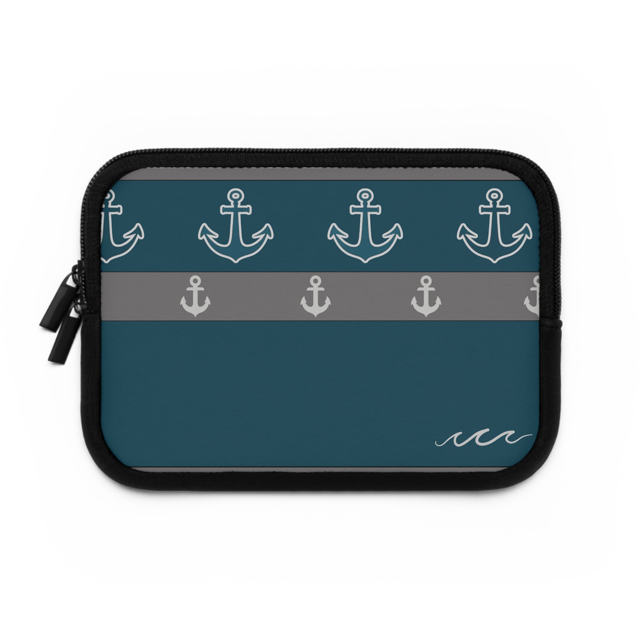 Anchor Laptop Sleeve, Nautical Tech Cover, Protective Computer Case, Coastal Theme Tablet Pouch, Sailor Gift, Ocean Lover Accessories
