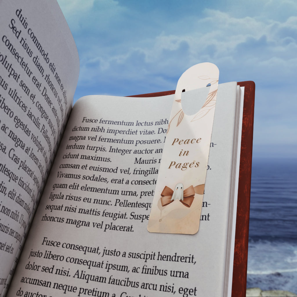 Bookmark, Peace in pages, autumn ghost.