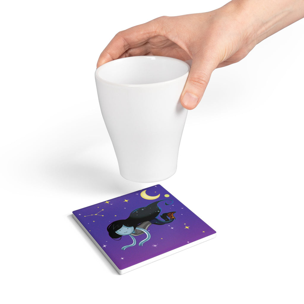 Ceramic Coaster - Vampy Vibes Halloween Goth Home Decor Drink Mat Set of 4