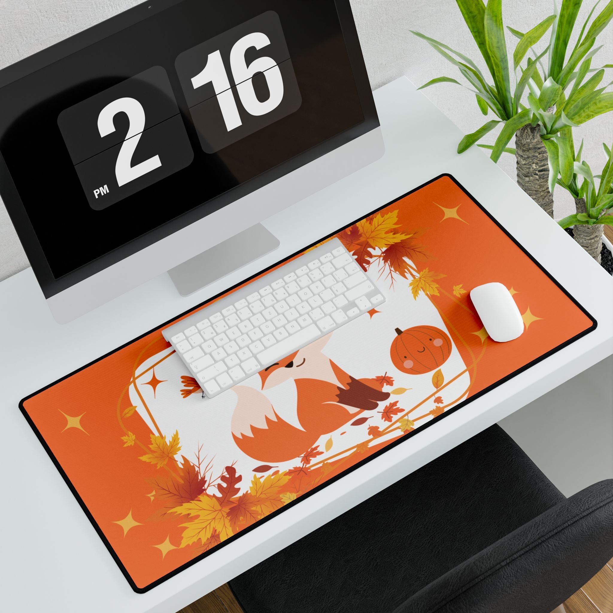 Desk Mat Autumn Fox & Pumpkin 🦊🍁🎃