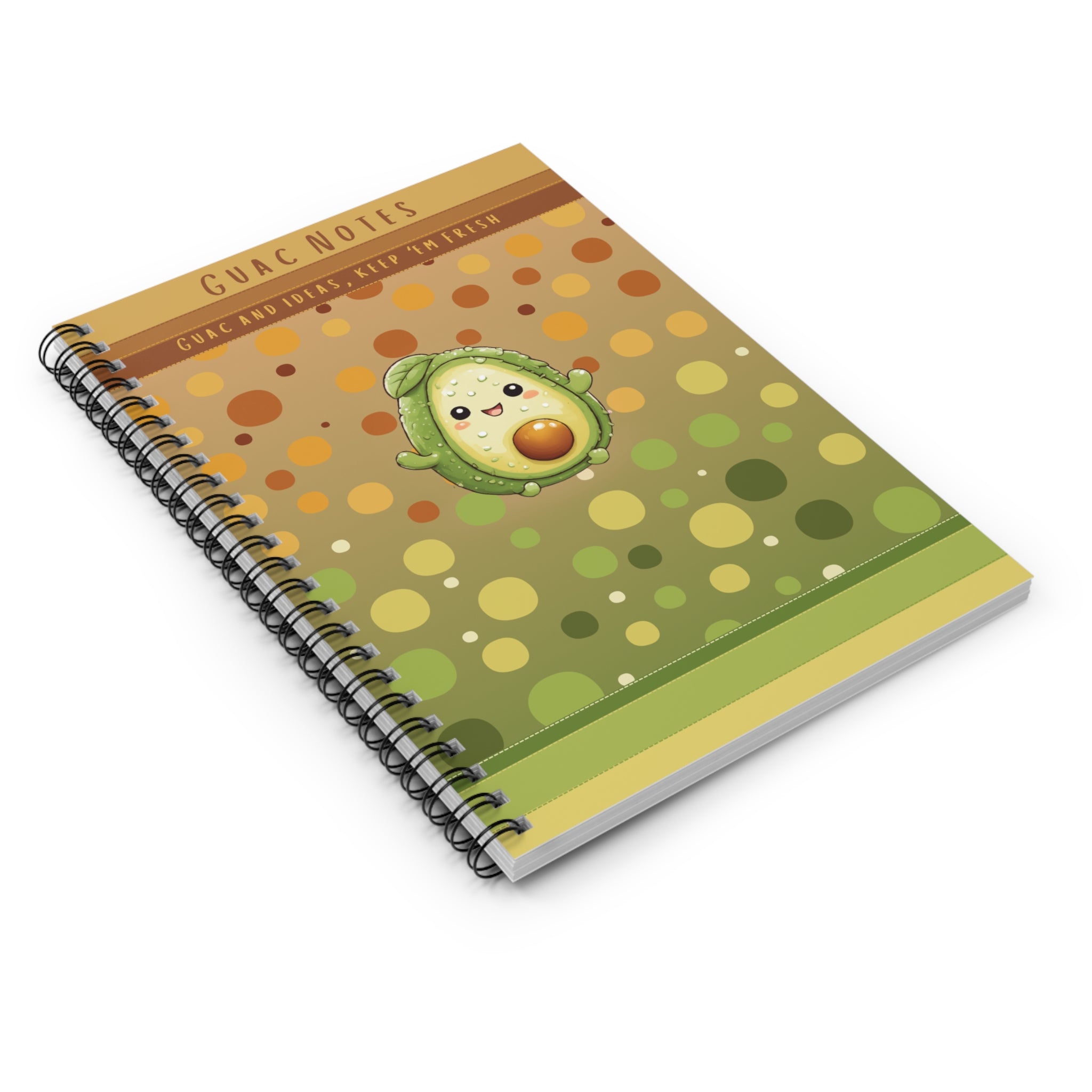 Spiral Notebook - Ruled Line, Guac notes, Avocado Lover Gift, Journal, Notepad, Stationery, Writing Pad, Back to School