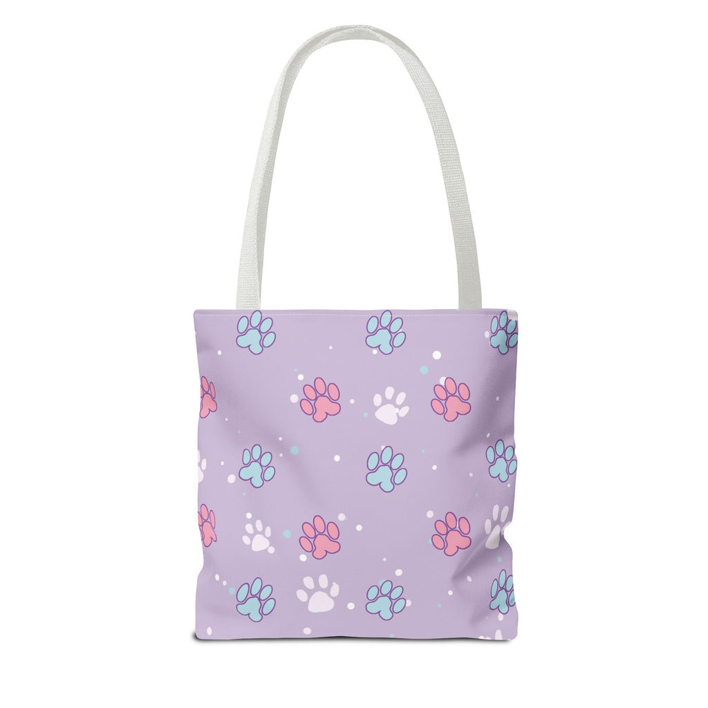 Pastel Paws Tote Bag - Cute Animal Print, Shopping Bag, Beach Bag, Eco-Friendly, Reusable Grocery Bag, Gift for Pet Lovers