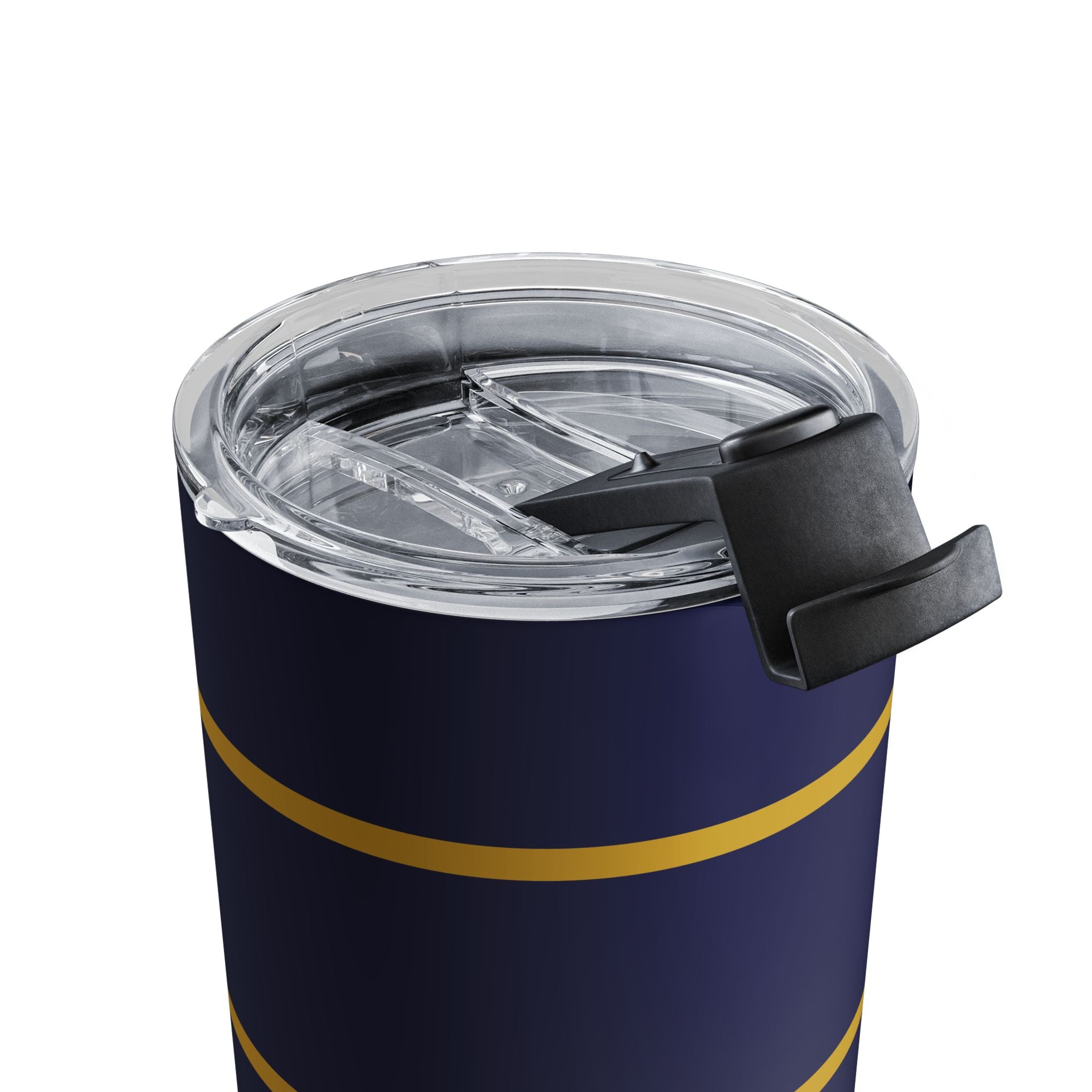 Tumbler 10oz, Navy Blue and Gold Standard Design, Drinkware, Coffee Cup, Tea Mug, Office Gift, Kitchen Decor