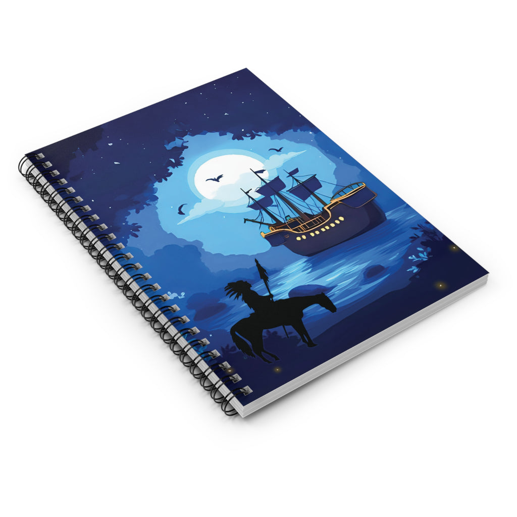 Spiral Notebook - Moonlit Voyage