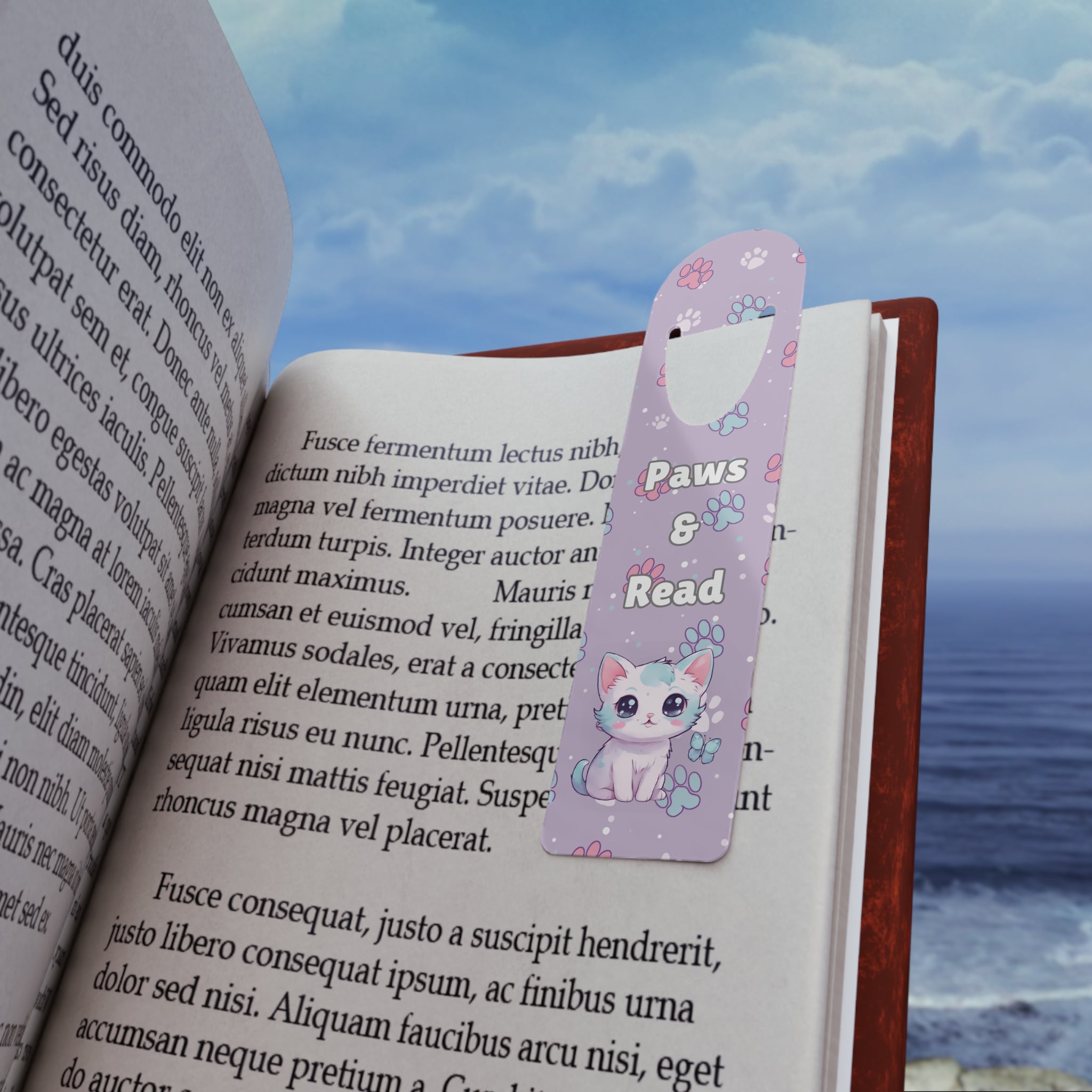 Bookmark, Paws and read design, Cat lover gift, Bookworm gift, Book lover gift, Reading gift, Cute bookmark