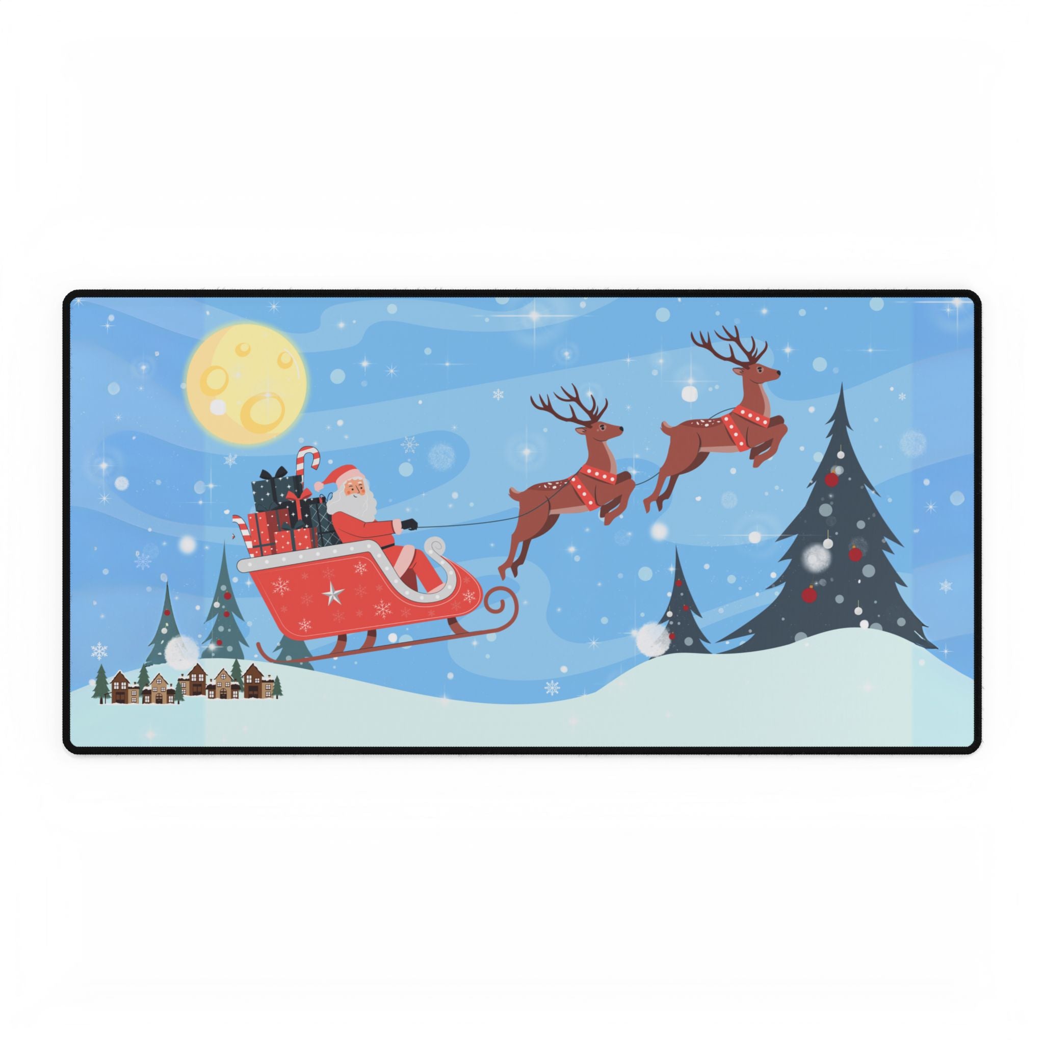 Desk Mat Santa Sleigh Ride Christmas