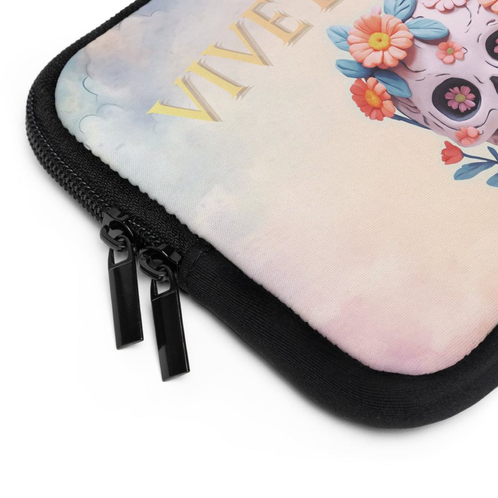 Boho Laptop Sleeve, Day of the Dead Skull Design