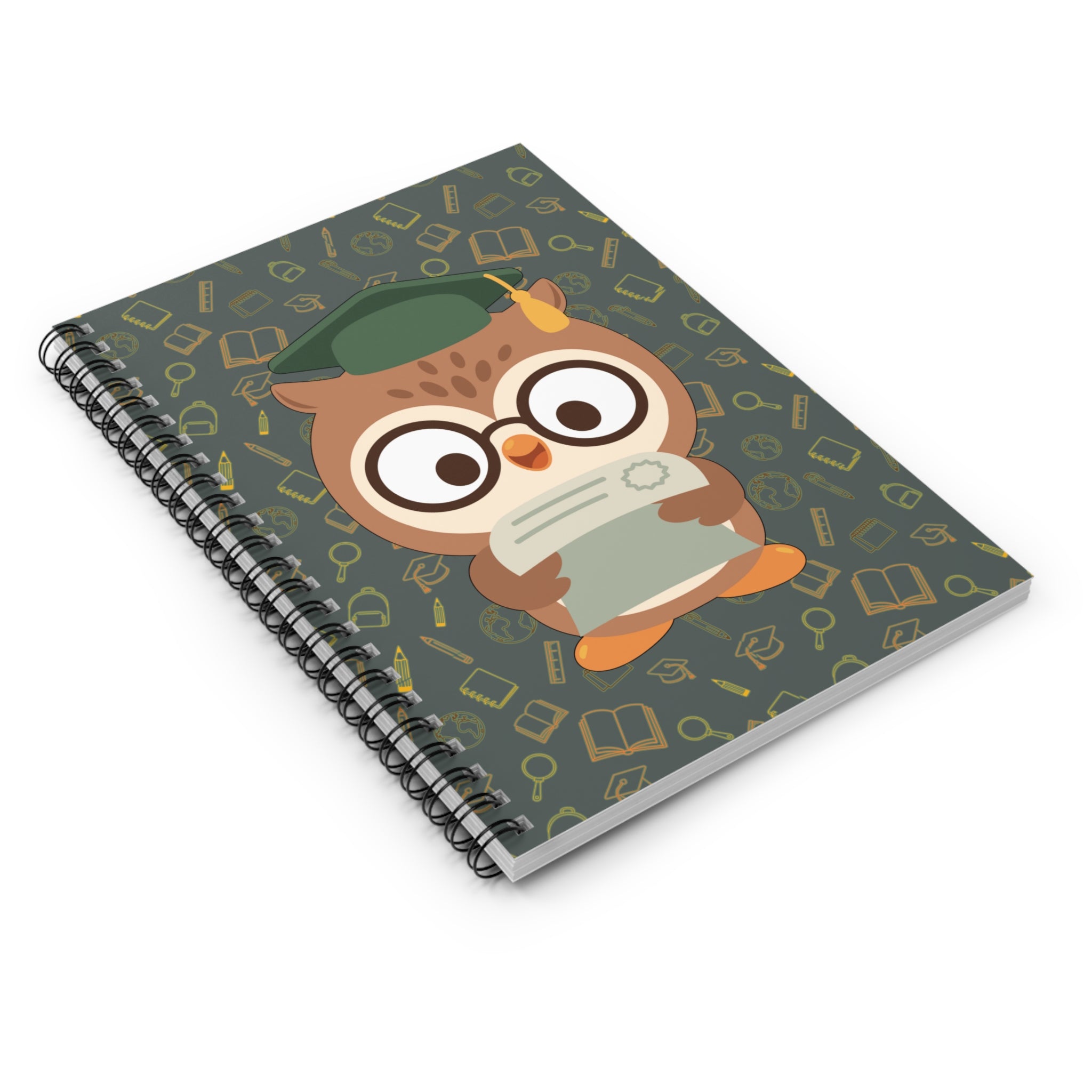 Wise Owl Teacher Spiral Notebook - Ruled Line, Cozy Classroom Decor, Back to School Gift, Journal, Notepad, School Supplies, Stationery