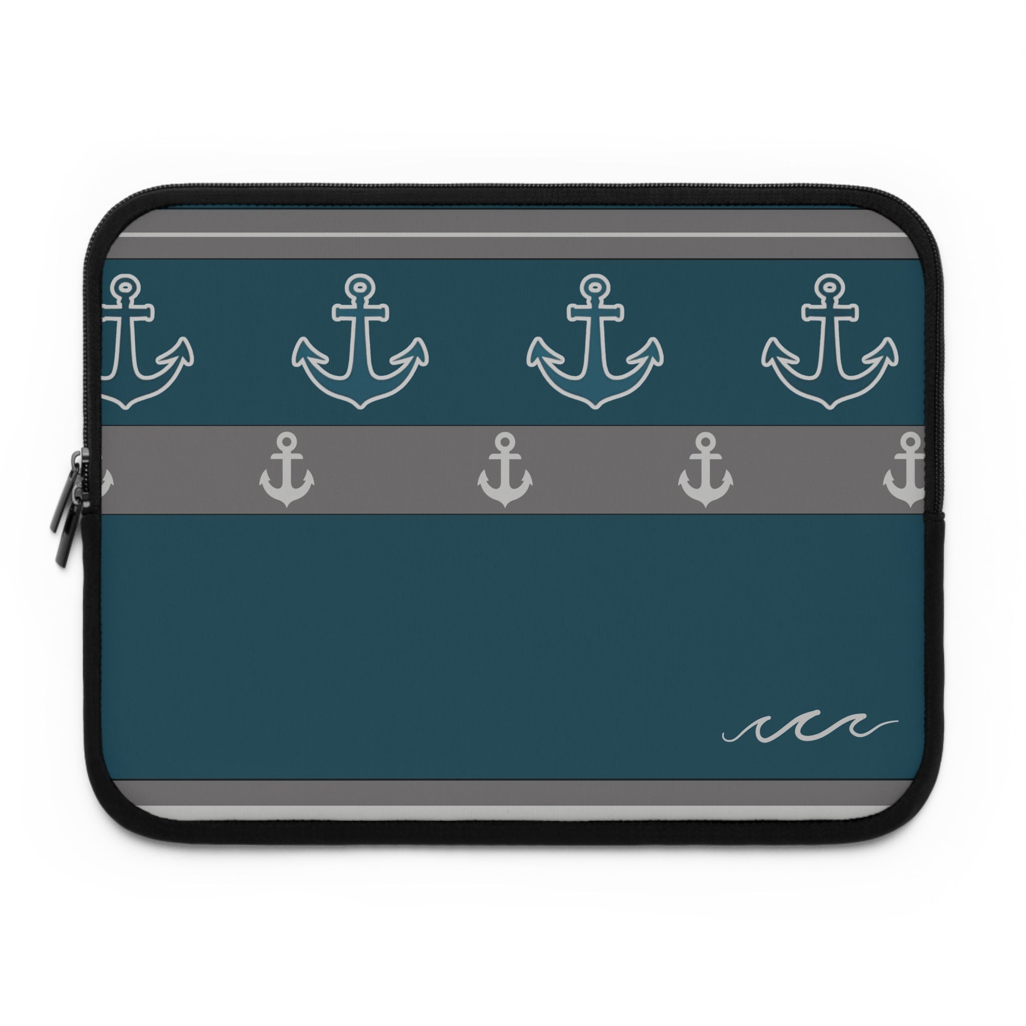 Anchor Laptop Sleeve, Nautical Tech Cover, Protective Computer Case, Coastal Theme Tablet Pouch, Sailor Gift, Ocean Lover Accessories