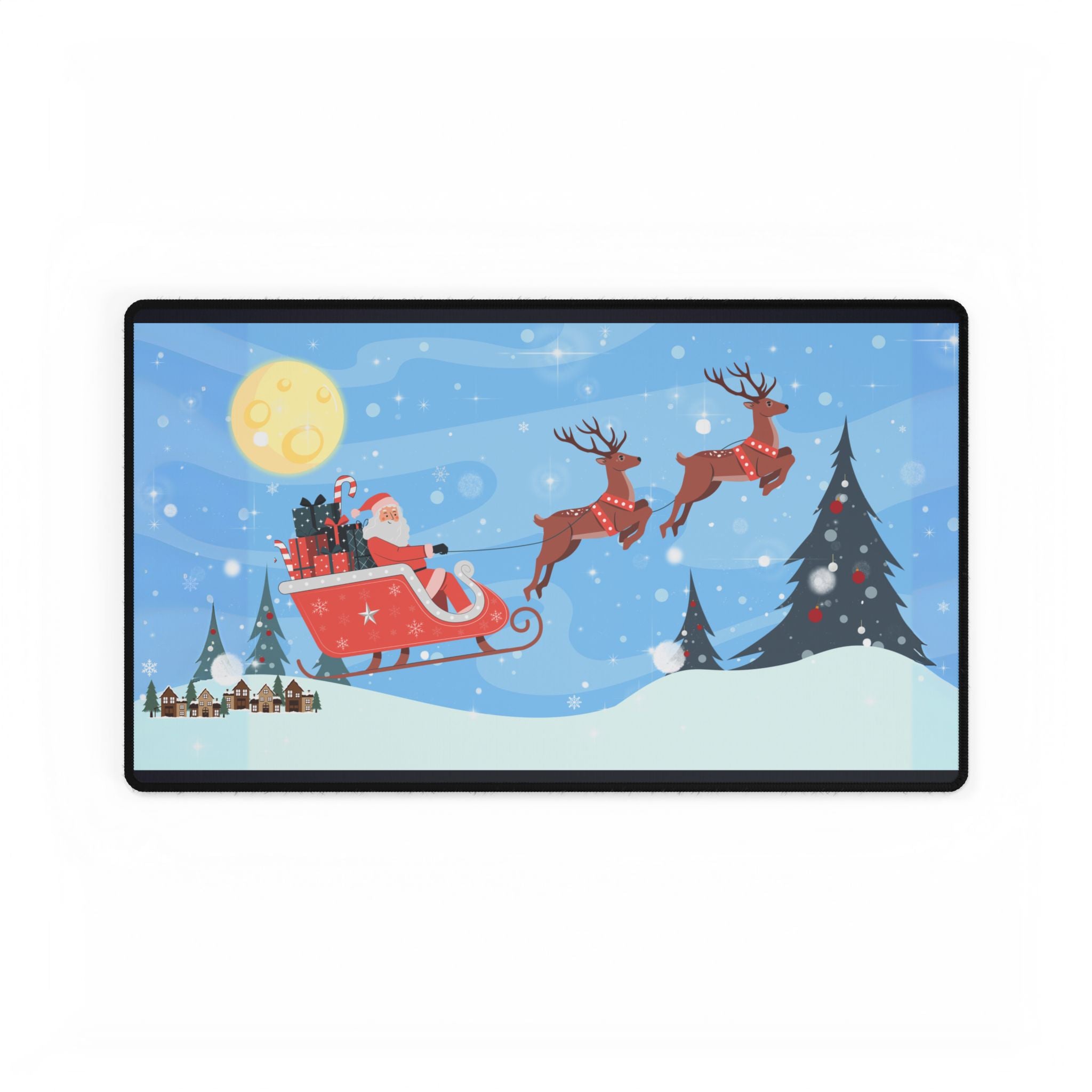Desk Mat Santa Sleigh Ride Christmas
