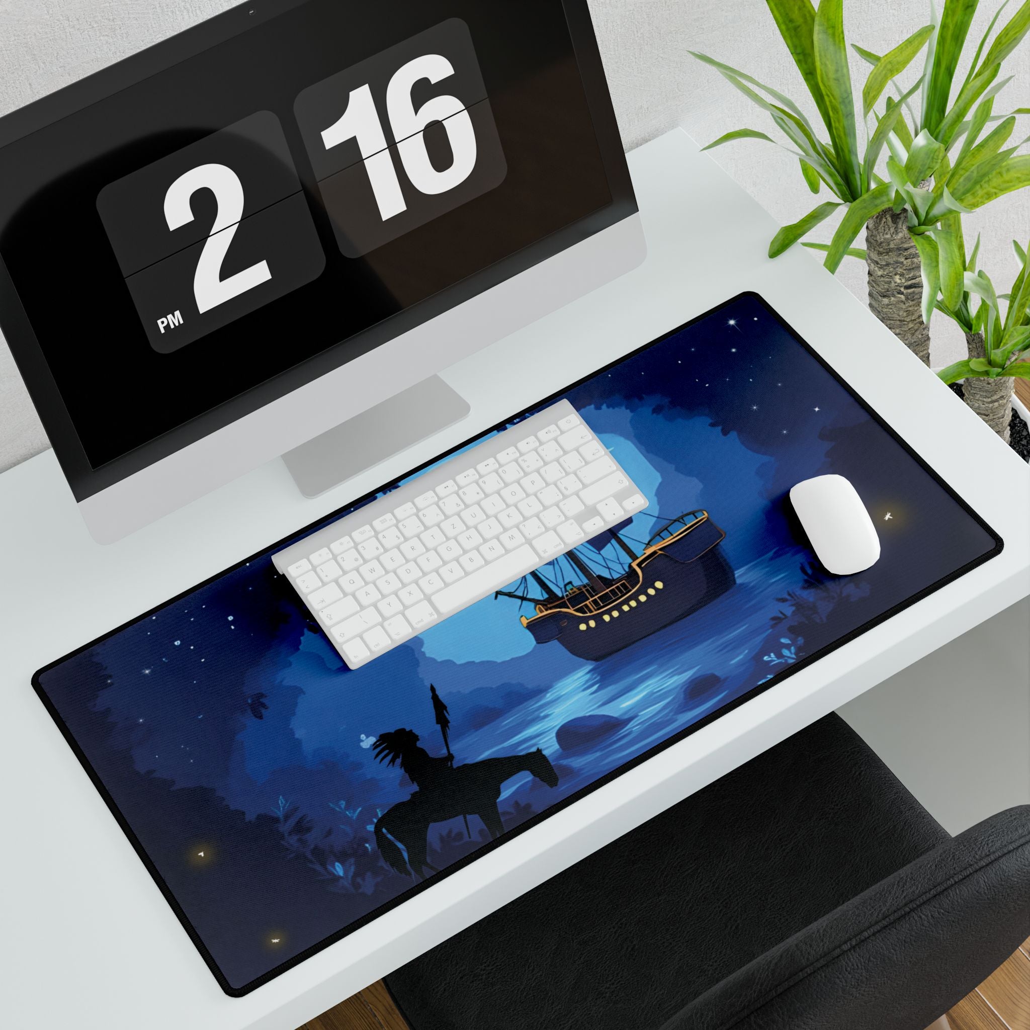 Desk Mats Moonlit Voyage