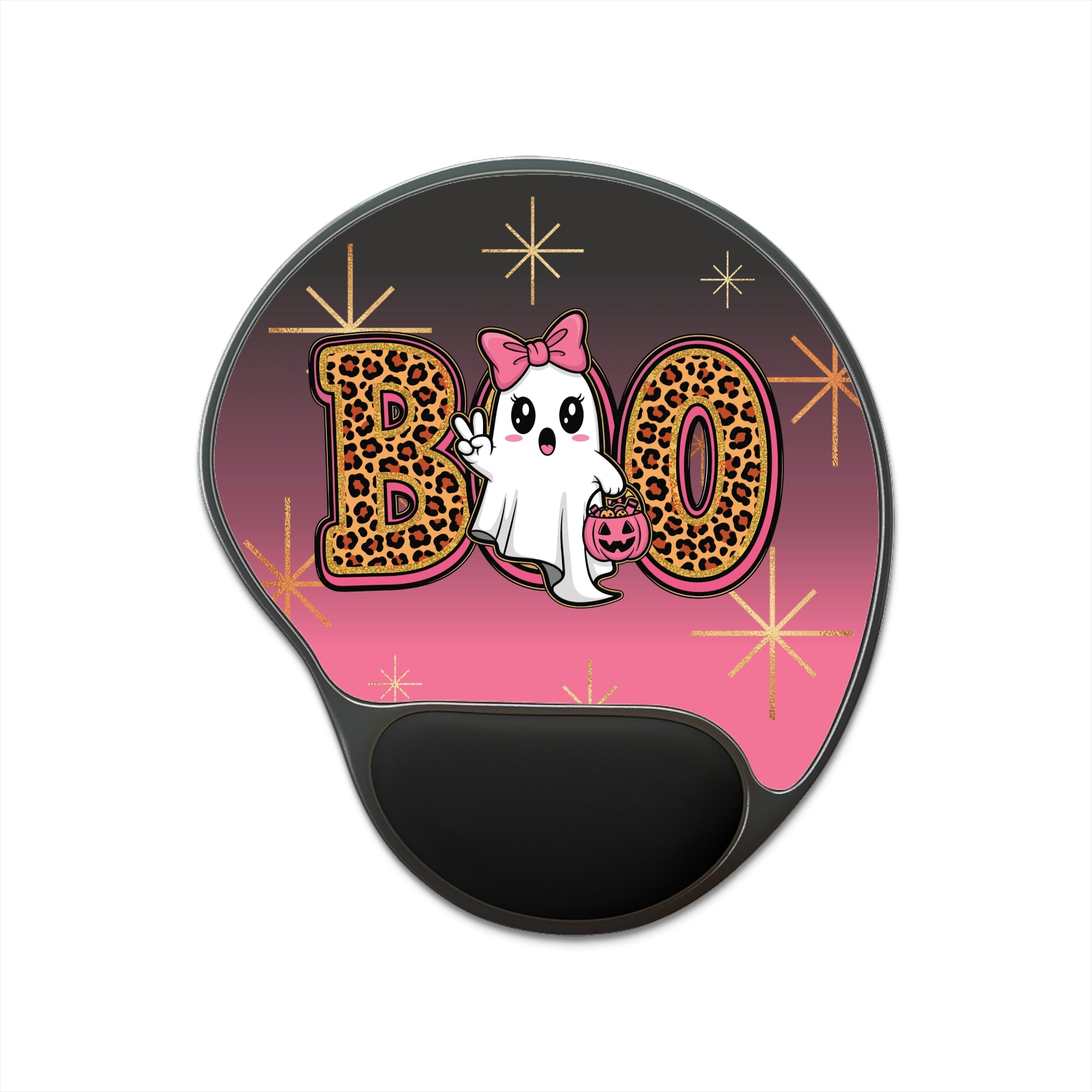 Mouse Pad, Cute Pink Fabulous Ghost Boo Design