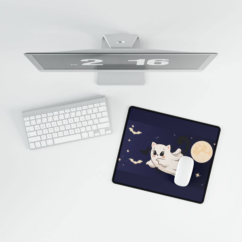 Ghost Cat Desk Mat