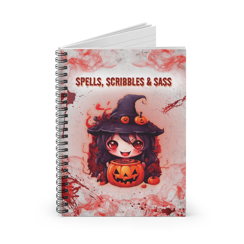 Spiral Notebook - Spells, Scribbles & Sass, Spell Book Journal