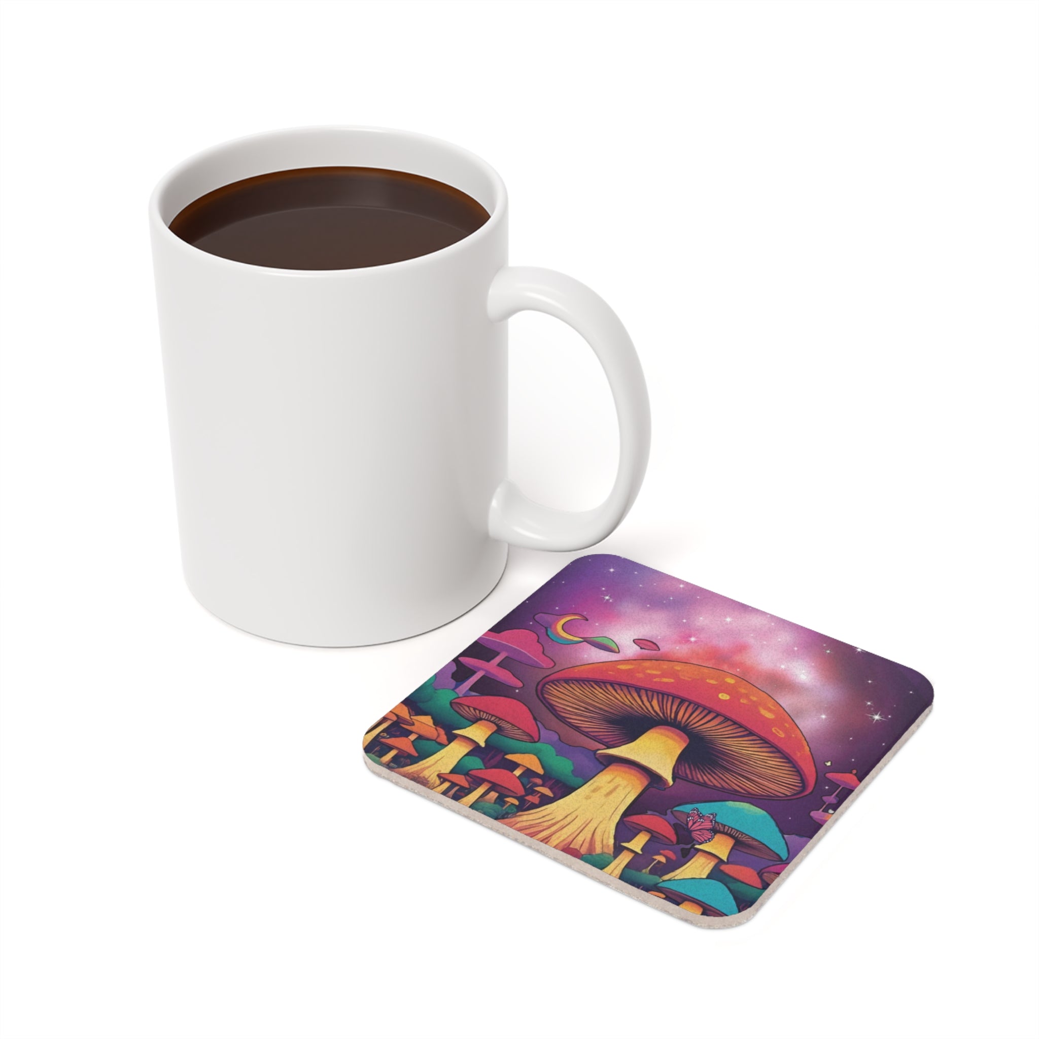Coaster Set - Galactic Thoughts - Cosmic Mushroom