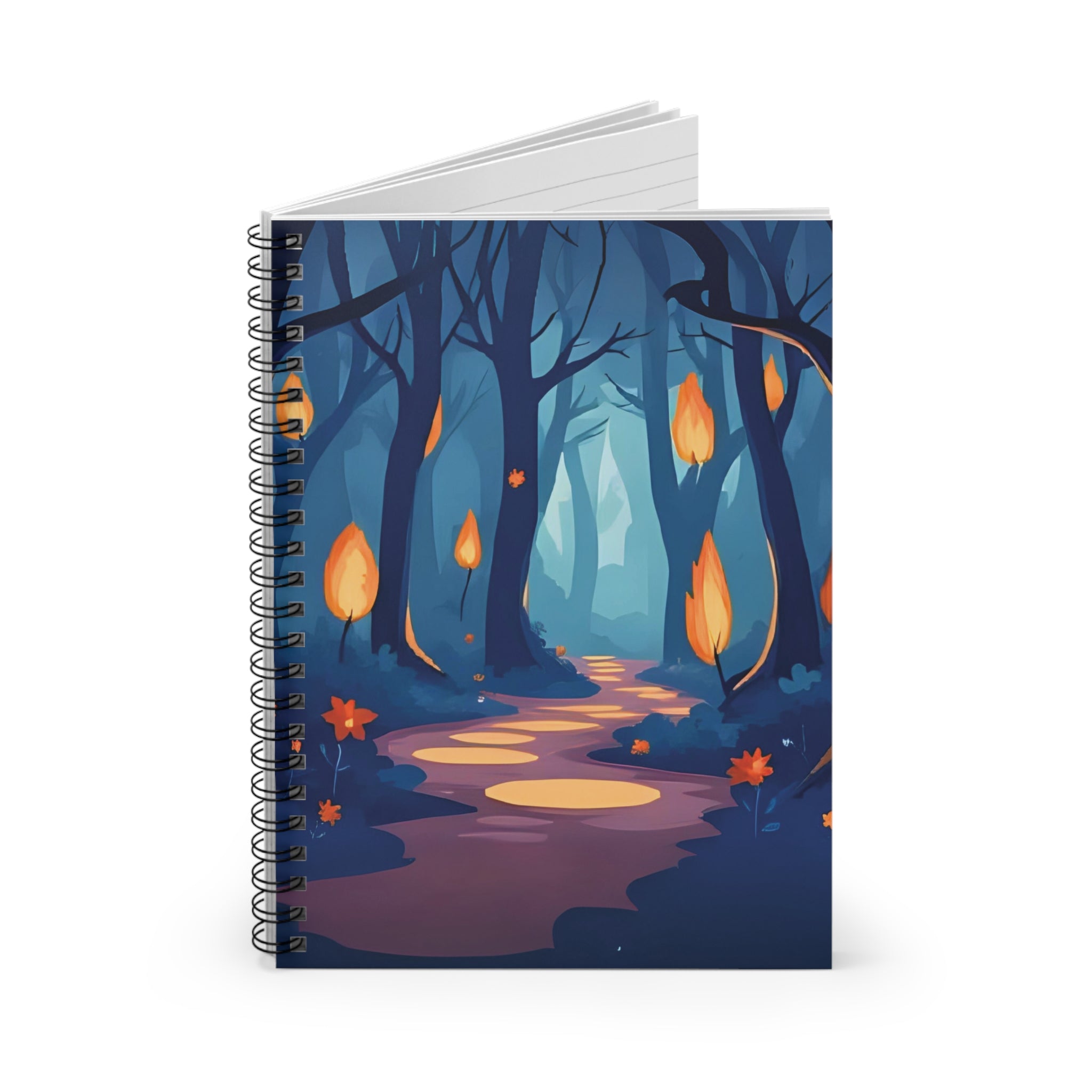 Spiral Notebook - Enchanted Forest Path, Journal, Diary, Writing Notebook, Nature Lover Gift, Tree Lined Journal